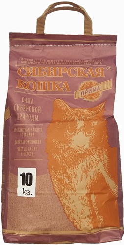 Сибирская кошка Прима Наполнитель комкующийся 10кг, 73731