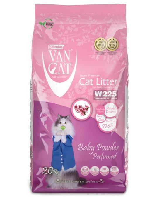 Van Cat Van Cat комкующийся наполнитель без пыли с ароматом детской присыпки пакет VNCT-1122-PE20K-0100 20.000 кг 59215