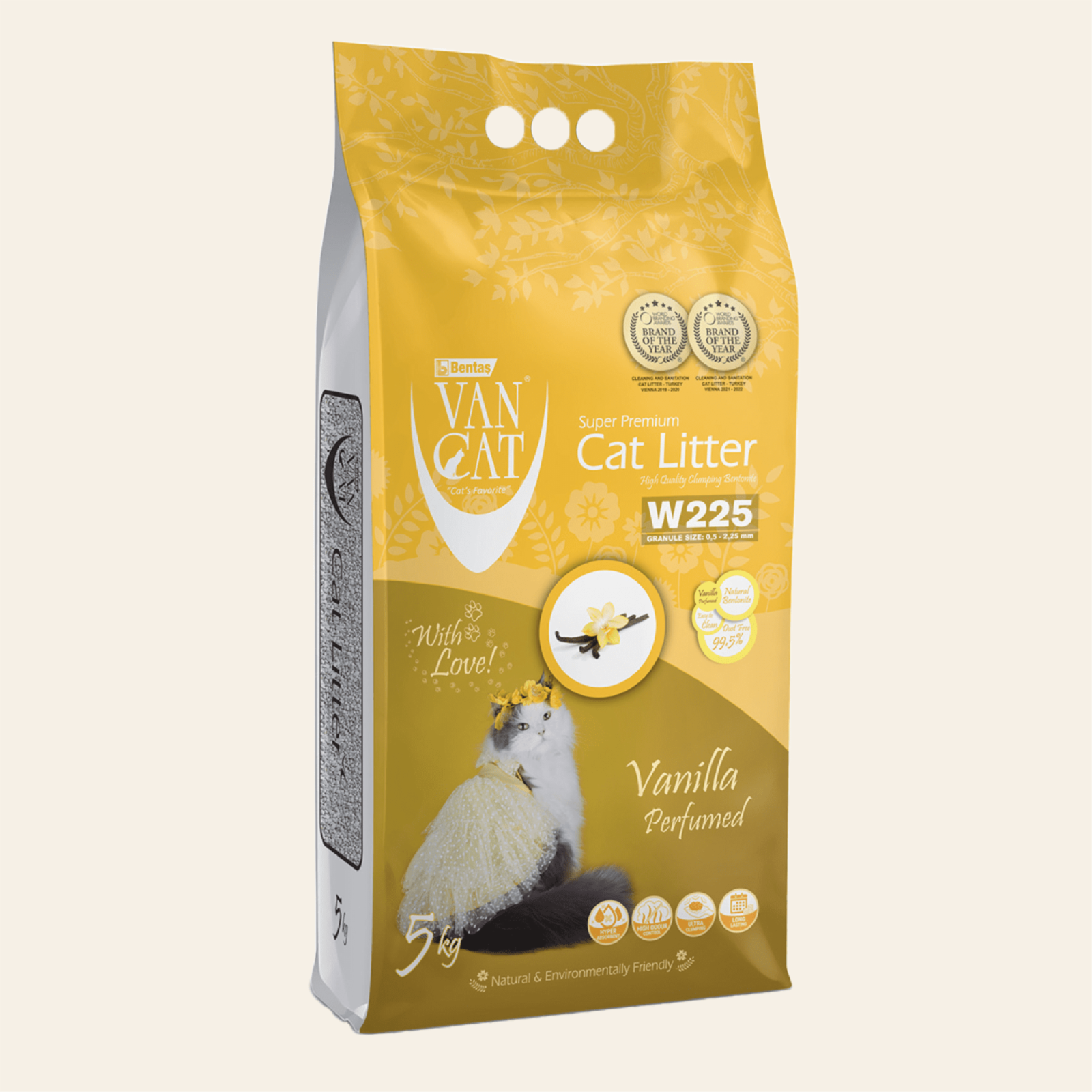 Van Cat Комкующийся наполнитель без пыли с ароматом Ванили пакет (Vanilla) 10.000 кг 20638, 4100100607