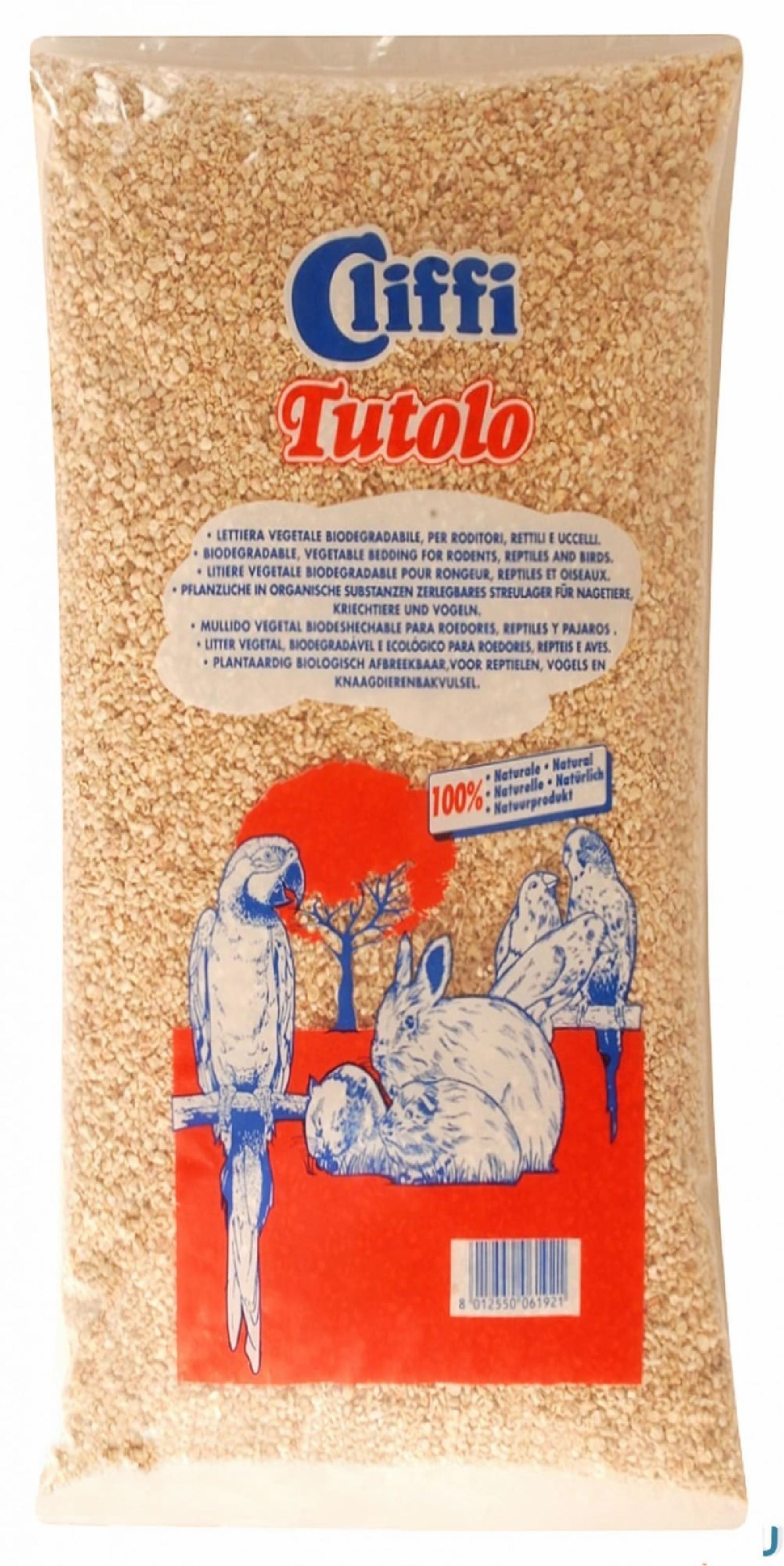 Cliffi (Италия) Кукурузный наполнитель для грызунов: 100проц. органик (Tutolo Naturale) ACRS018 3.700 кг 31334