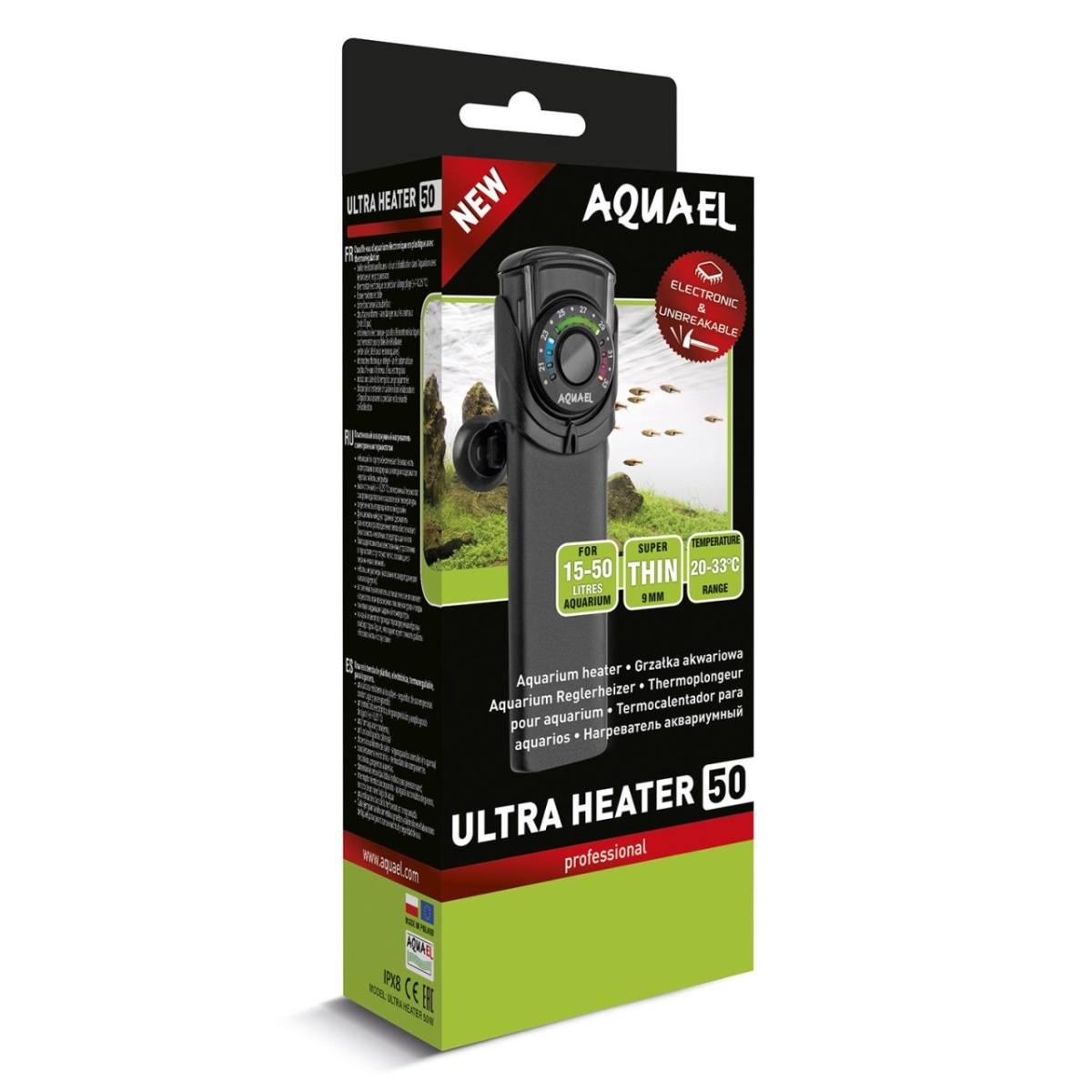                Нагреватель UltraHeater  50Вт Aqua El с терморегулятором 15-50л.