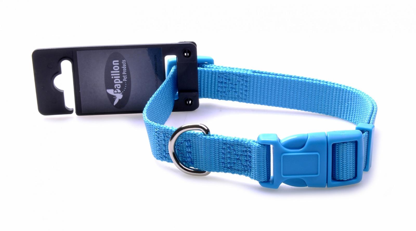 Papillon Нейлоновый ошейник 15мм-33-40см бирюзовый  (Adjustable nylon collar  15 mm x 33 - 40 mm colour turquoise) 170214 170214 170214 0.033 кг 18522.40