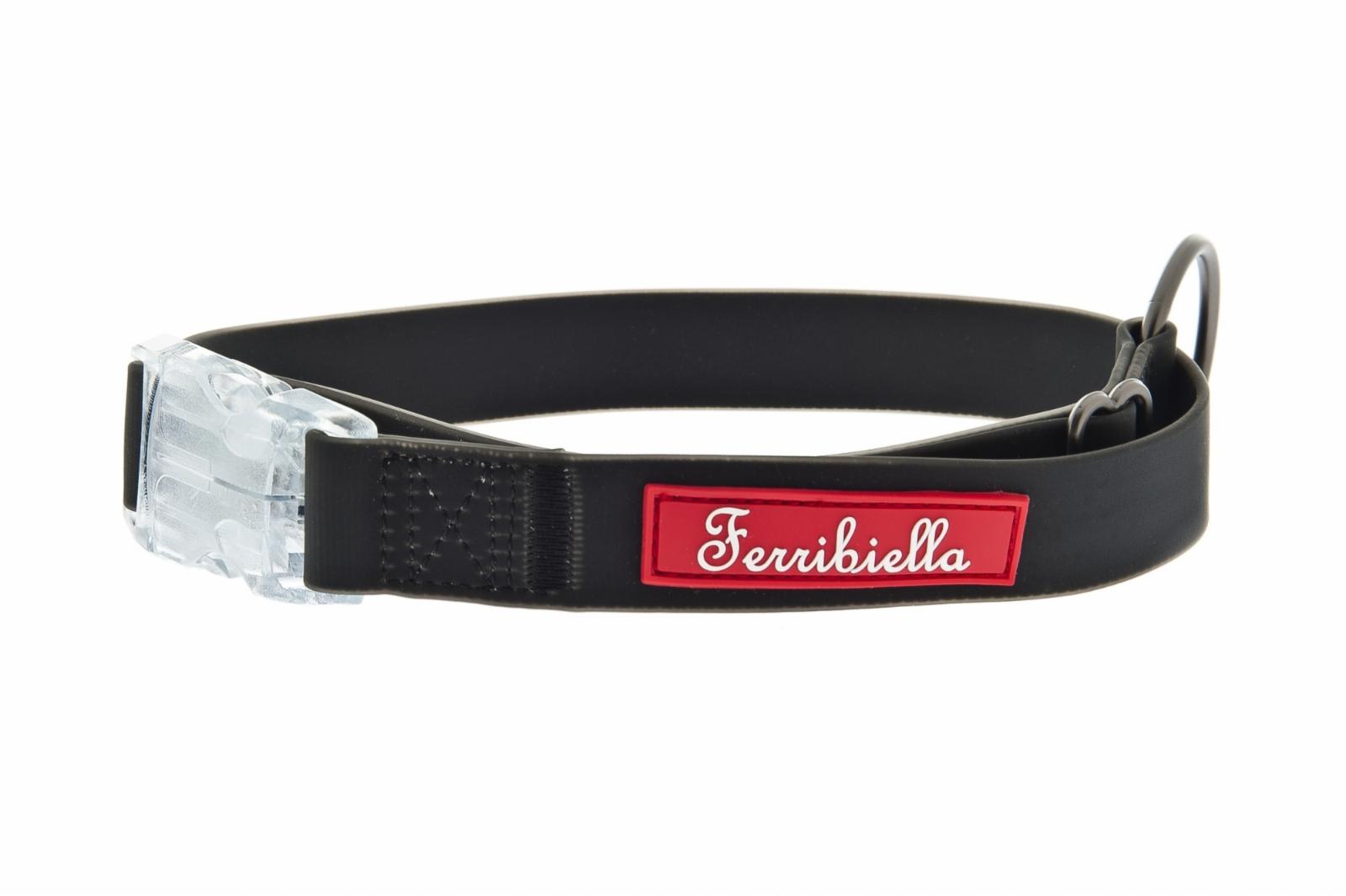 Ferribiella аксессуары Cветящийся тонкий силиконовый ошейник черный 2X30-50 см (COLLARE FUN FLAT 2X30-50CM NERO) HI726-N 0,300 кг 47223