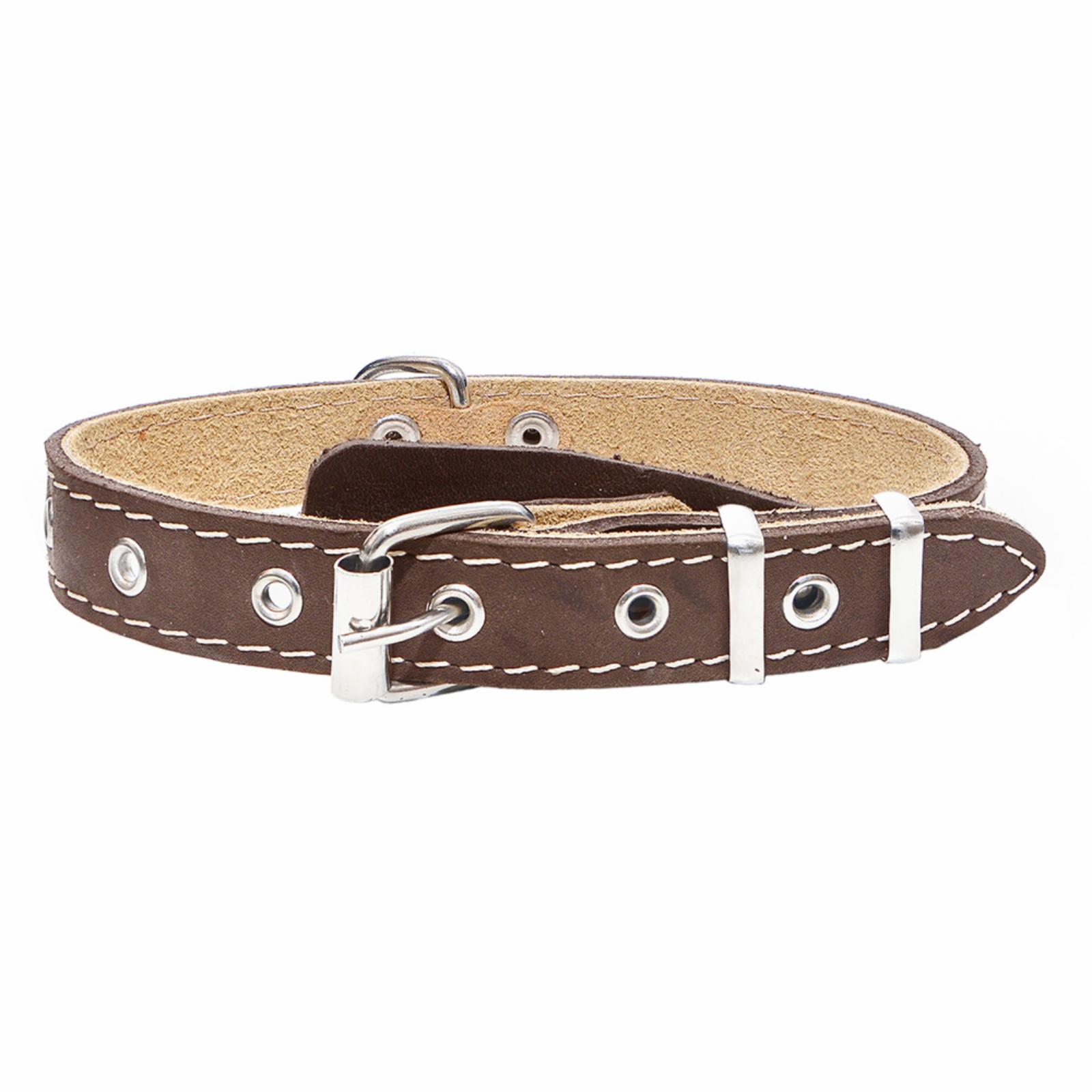 Yami Yami амуниция Ошейник кожаный коричневый 2 слоя язычок 35мм 45-60см 21235кор 99ред99 21235кор 0.145 кг 55914