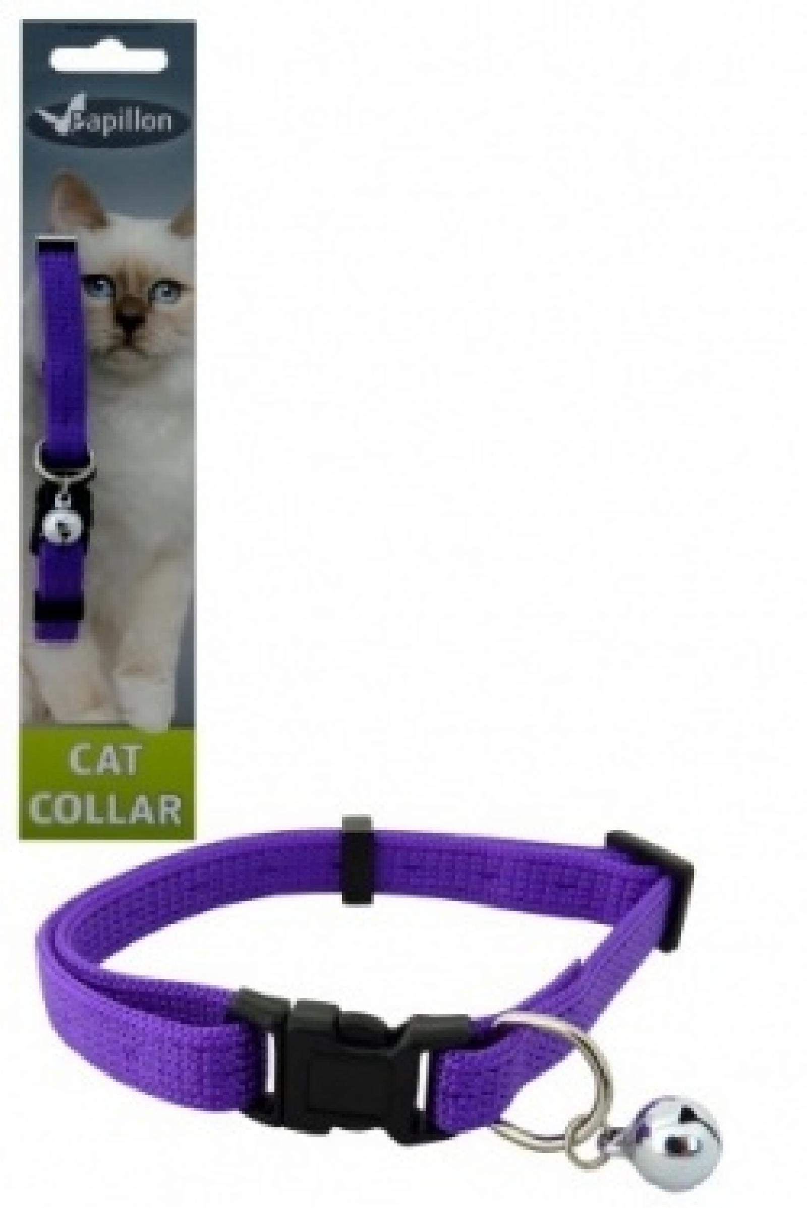 Papillon Ошейник для кошек Сэсси 10мм-21-33см фиолетовый (Adjustable cat collar 10 mm x 21 - 33 cm Sassy cat colour purple ) 270114 270114 0,016 кг 20494
