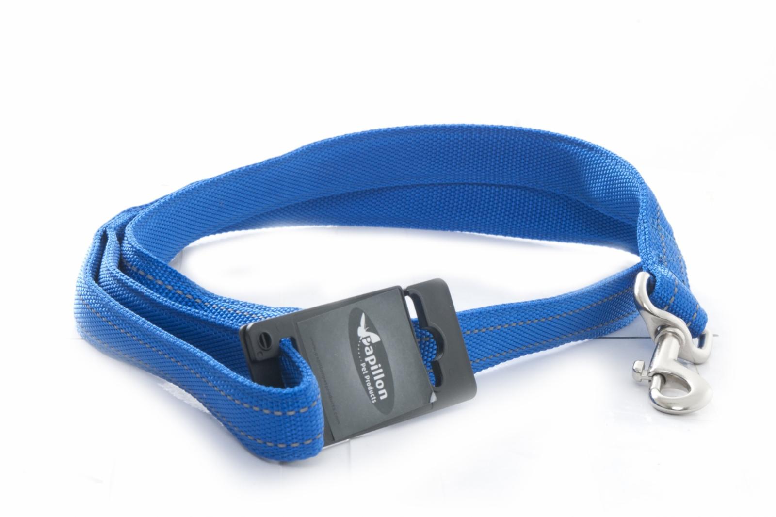 Papillon  Светоотражающий поводок нейлон 20мм-120см синий (Reflective nylon lead 20 mm x 120 cm colour blue) 170335 0,080 кг 18541.20
