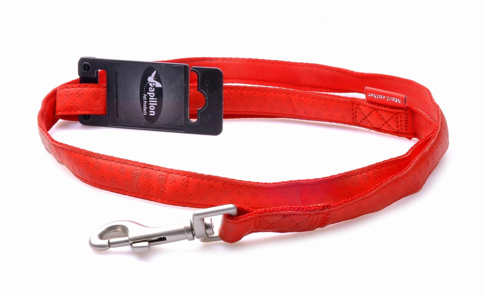Papillon  Поводок искусственная кожа 20мм-120см красный (Lead 20 mm x 120 cm Mac Leather colour red) 170391 0,080 кг 18550.20