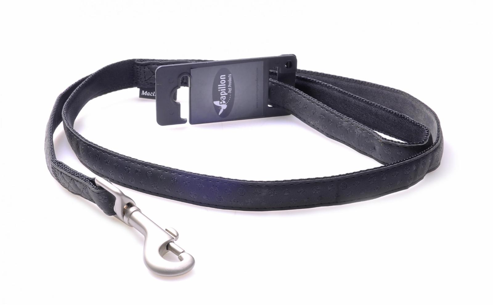 Papillon  Поводок искусственная кожа 15мм-120см черный (Lead 15 mm x 120 cm Mac Leather colour black) 170382  0,060 кг 18548.15