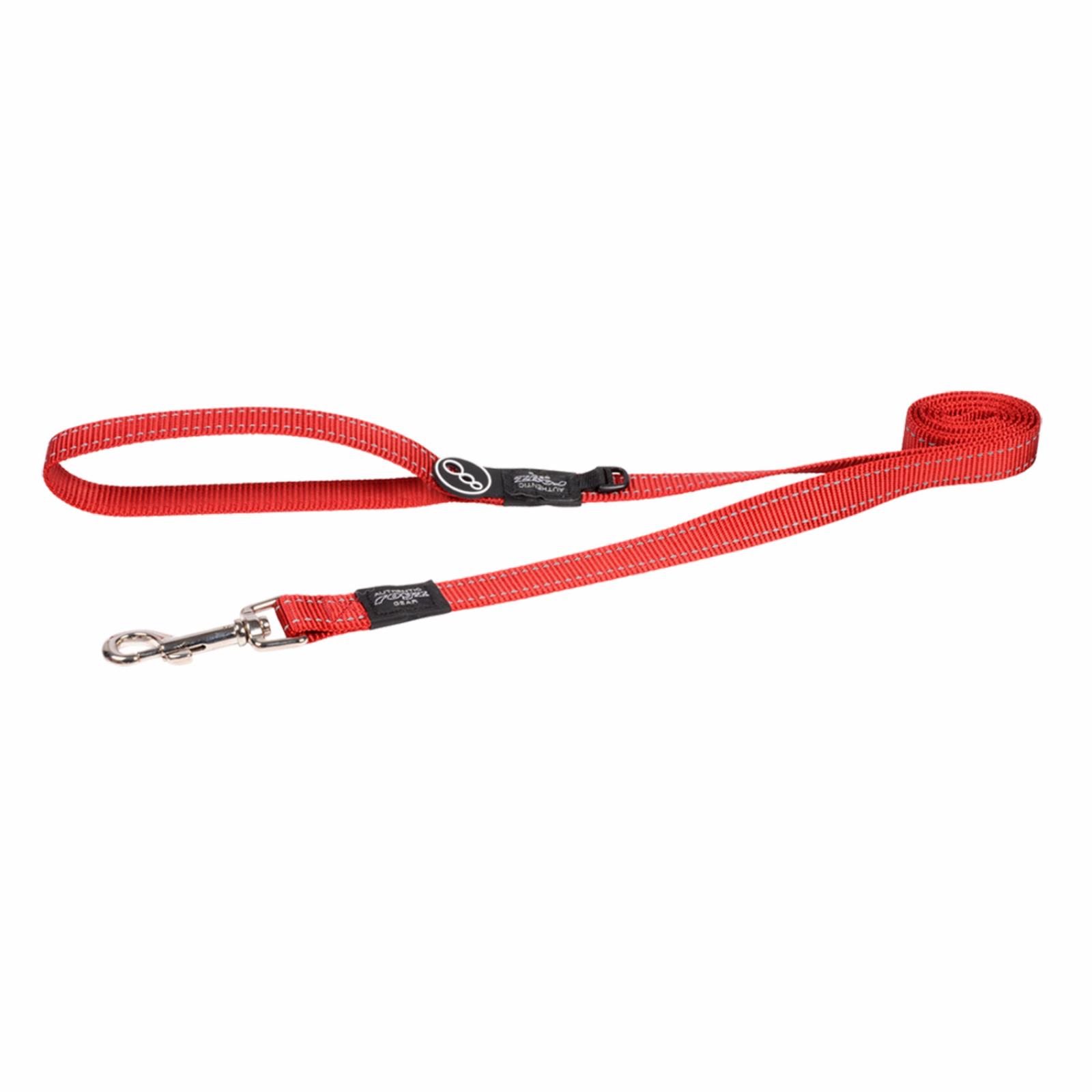 Rogz  Поводок серия Utility размер XXL ширина 4 см длина 0,5м красный (FIXED LEAD) HL19C 0.12 кг 47921