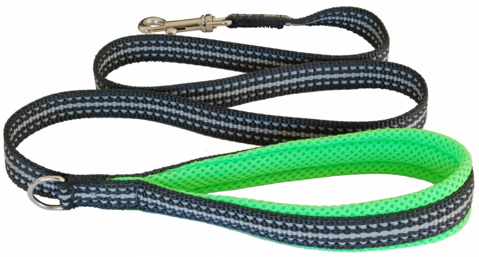 Cortina Мягкий светоотражающий поводок неоновый зеленый 20mm x 1,2m  (LEASH FLUO GREEN SZ 46) C300GF060 0.075 кг 48508