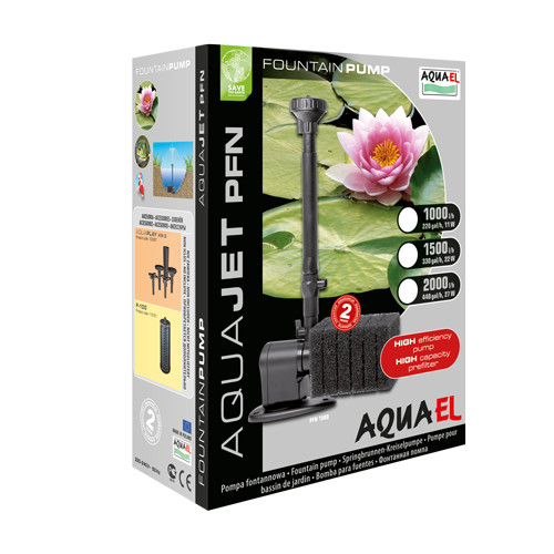 Насос фонтанный AQUAEL AQUAJET PFN 2000 с губкой (2000 лч, 27 Вт, h = 1.9 м)