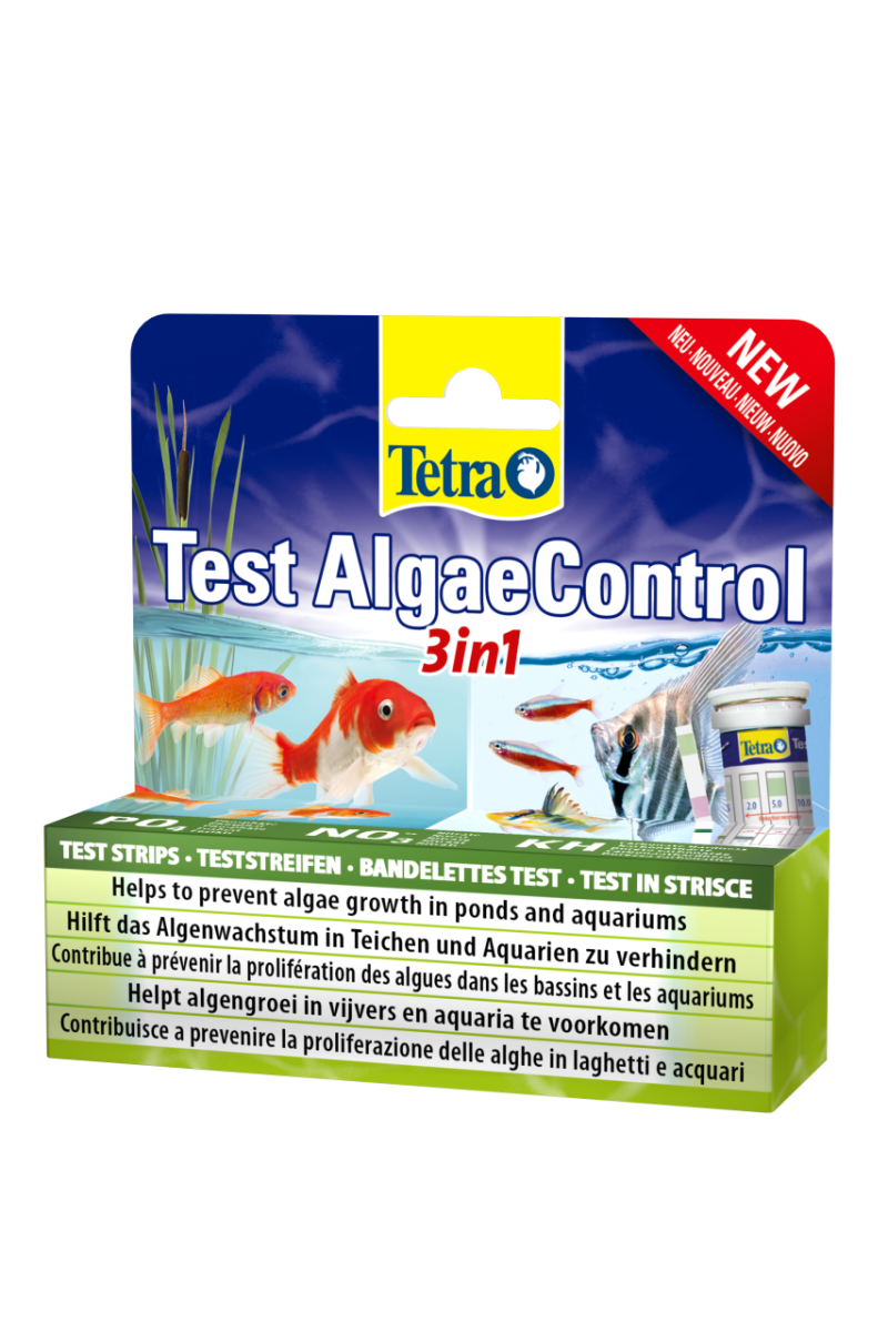 Tetratest AlgaeControl 3in1 (25полосок) Тест-полоски на: фосфаты PO4, нитраты NO3, карбонатную жесткость KH, 299078