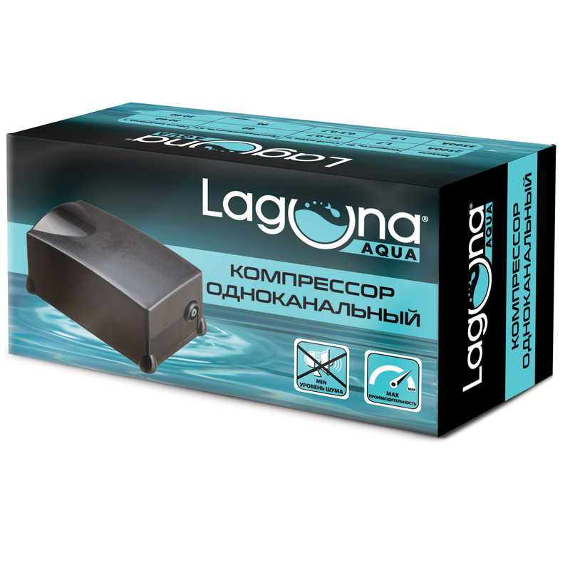 Компрессор 2500A компактный, 1,7Вт, 60л/ч, 92*52*43мм, Laguna