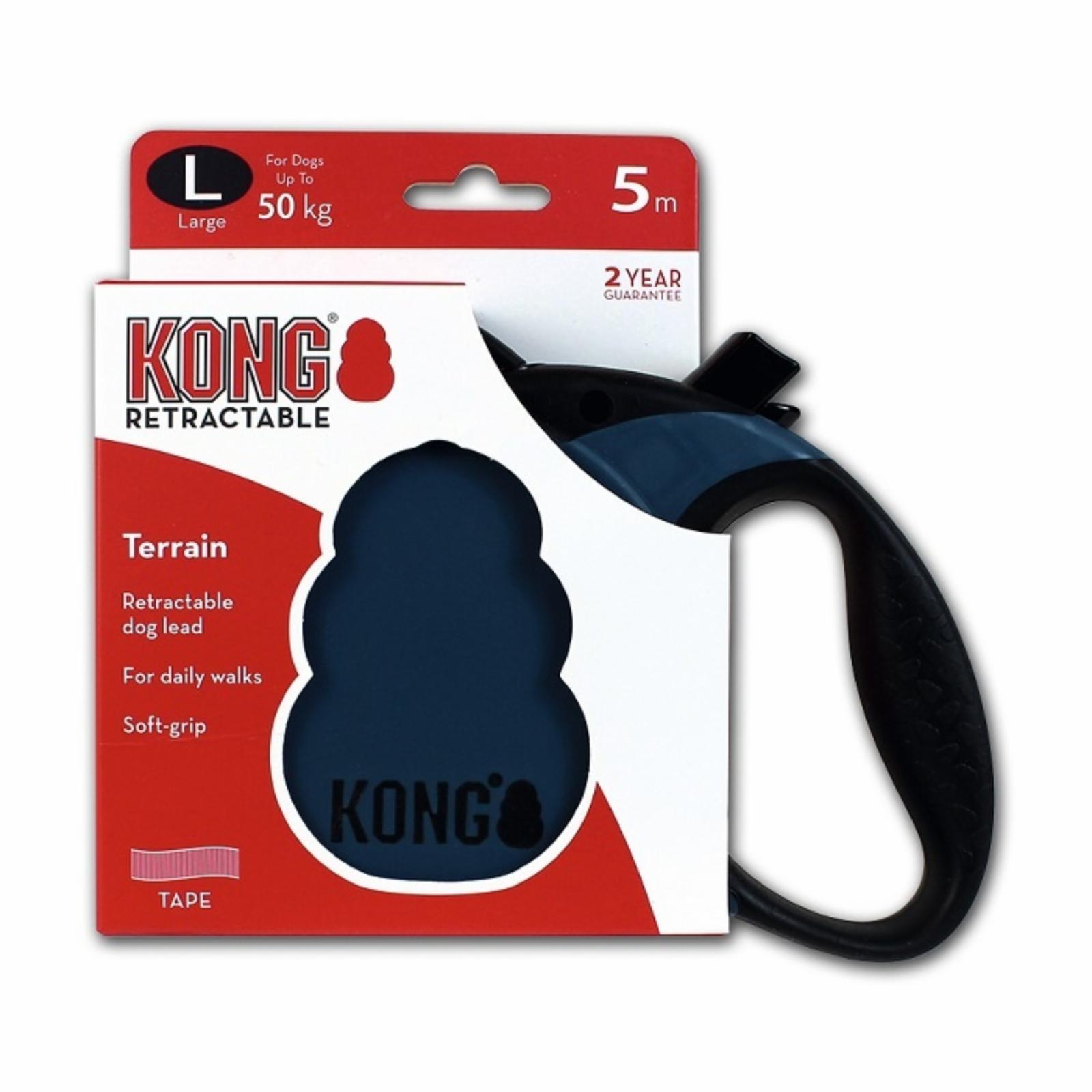 Kong рулетки  Рулетка для собак Terrain XS (до 12 кг) синяя лента 3 метра 150117 0,168 кг 44029