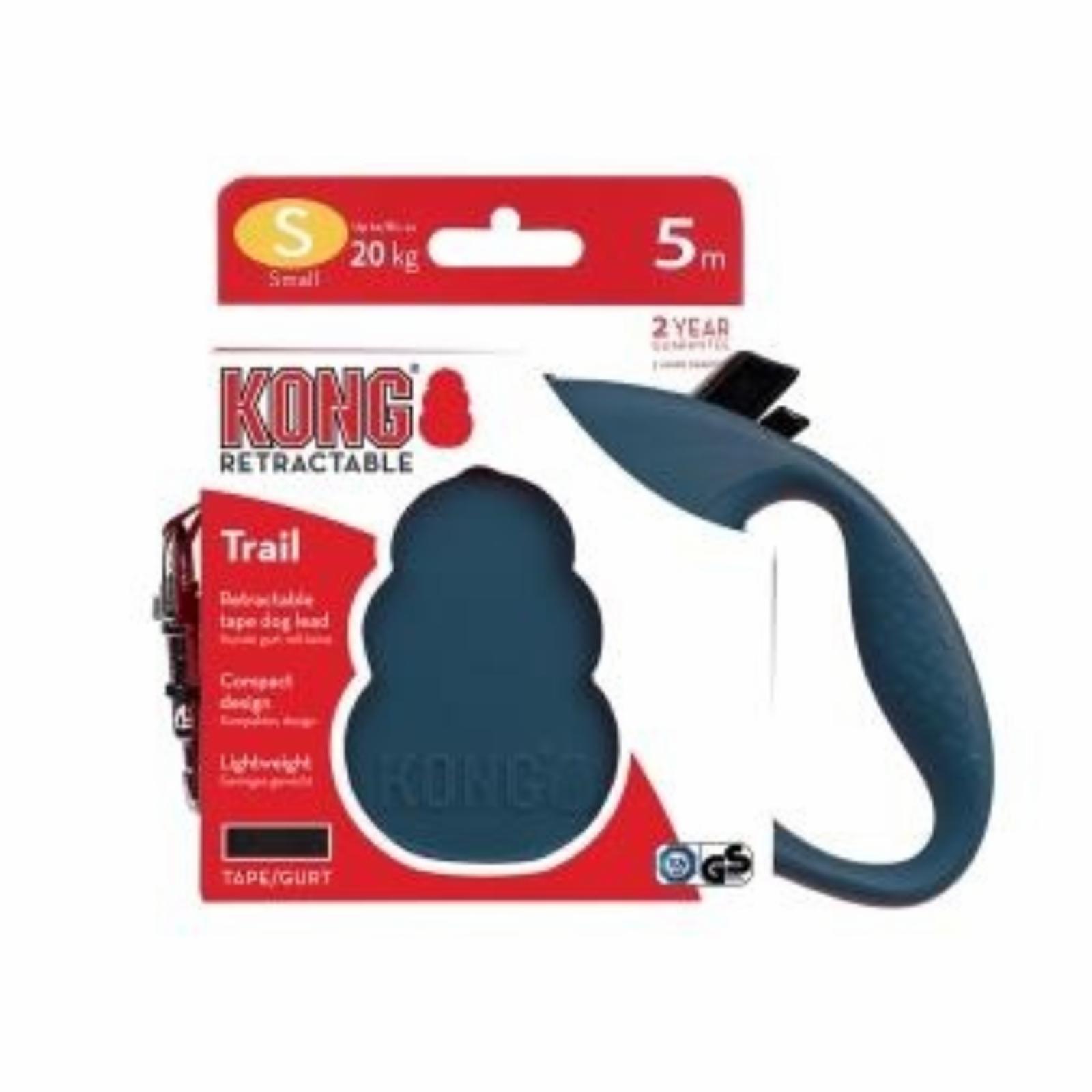 Kong рулетки  Рулетка для собак Trail M (до 30 кг) синяя лента 5 метров 154313 0,330 кг 44034