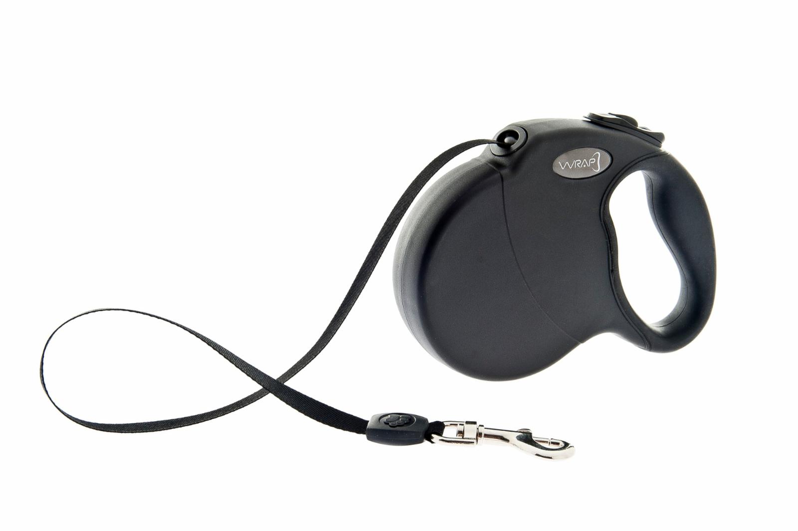 Ferribiella аксессуары Рулетка-ремень для собак до 20кг 5м черная WRAP EXTENDABLE LEASH M 5MT-20KG BLACK WRAP3-N 0,500 кг 60338