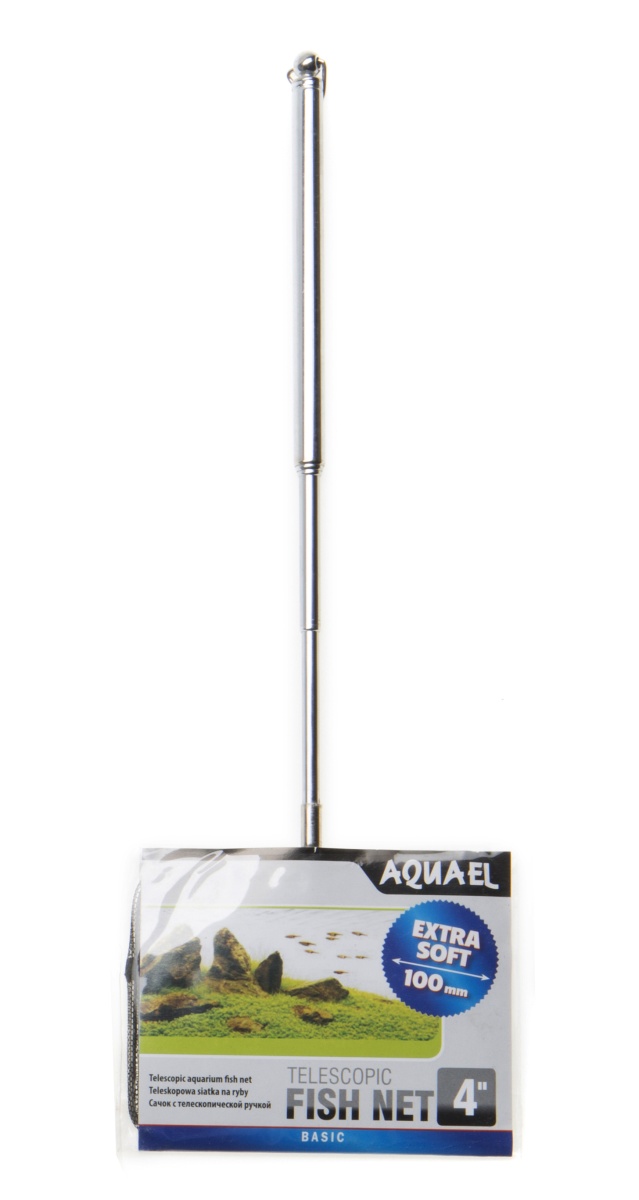 Сачок для рыбы AQUAEL TELESCOPIC FISH NET 4  100х75 мм, с телескопической ручкой