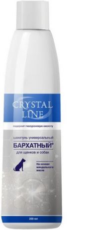 Apicenna Бархатный шампунь-уход для собак и щенков всех пород Crystal line, 0,200 кг