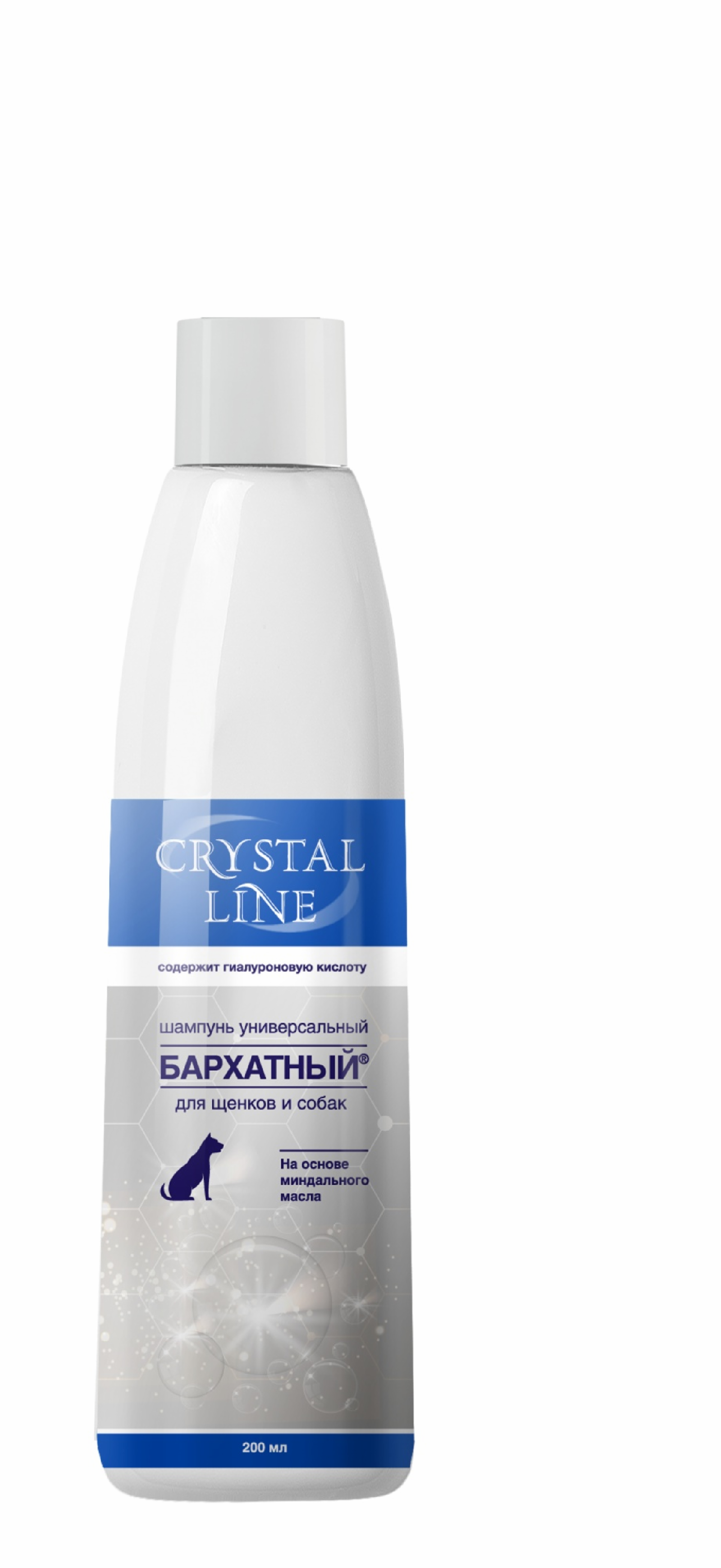 Apicenna Бархатный шампунь-уход для собак и щенков всех пород Crystal line 0,200 кг 40776