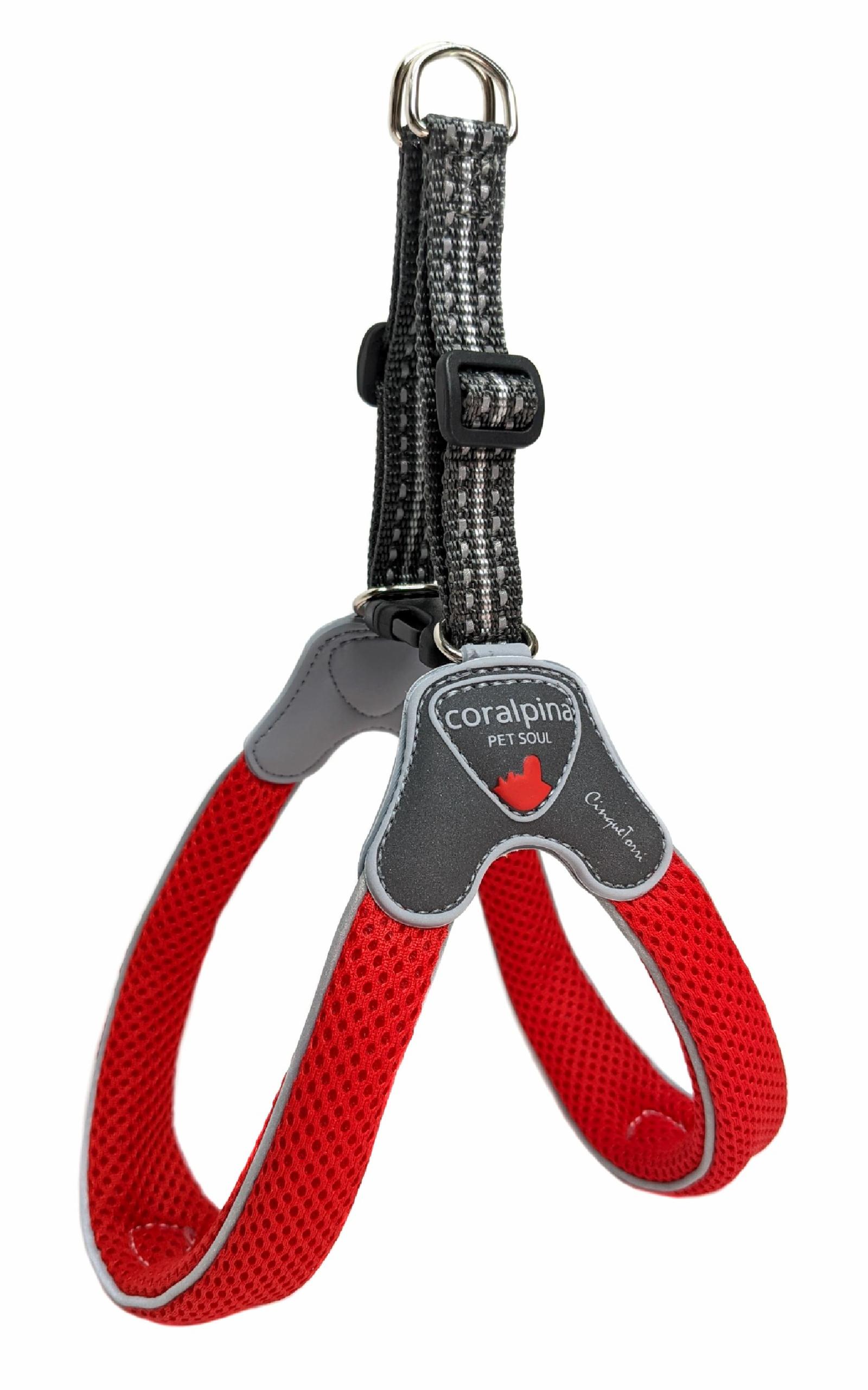 Cortina Мягкая шлейка Супер Комфорт красный (обхват груди 30-40 см4-5 кг)  (Harness CINQUETORRI RED SZ3) C100RD030 0.060 кг 48342