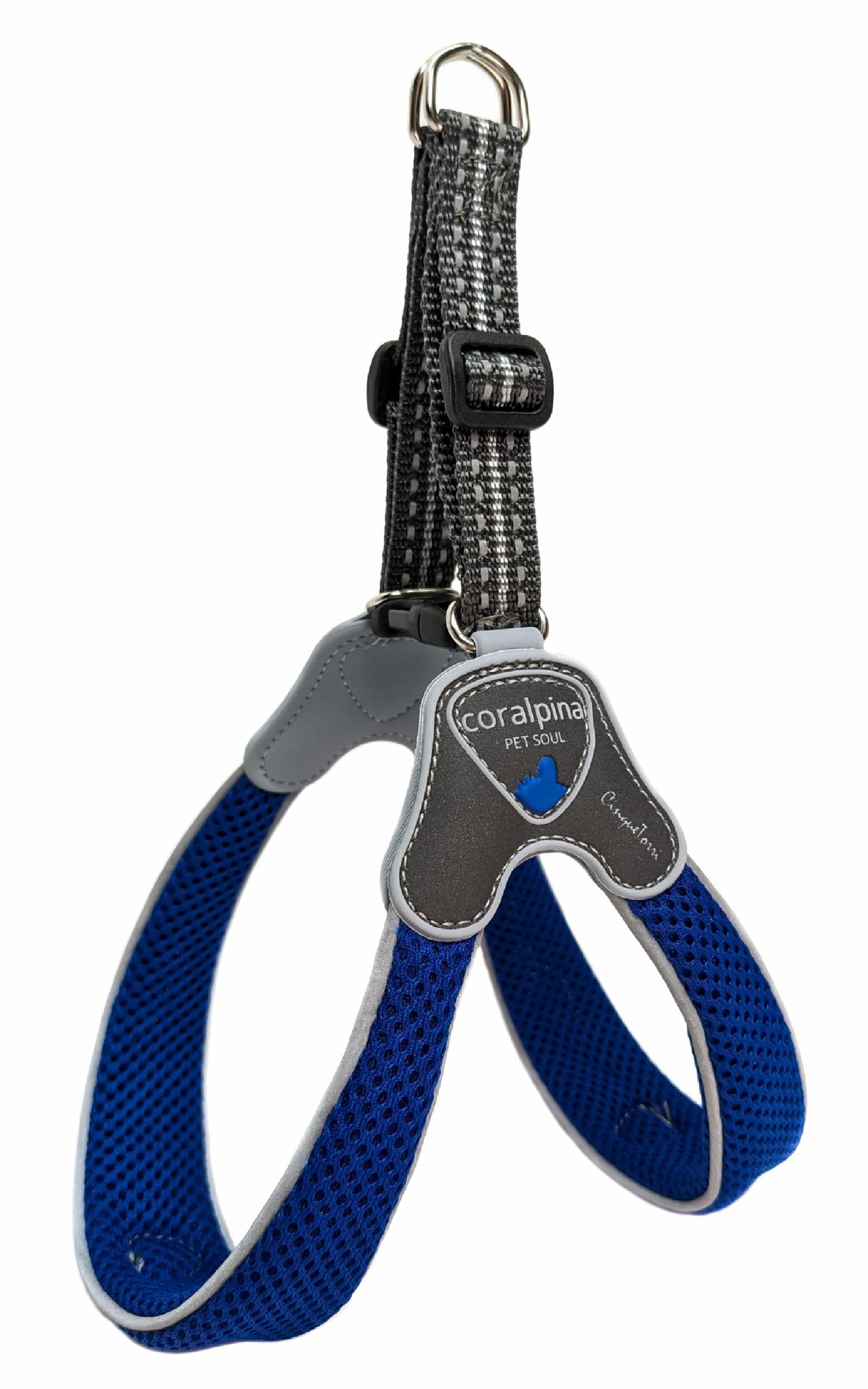 Cortina Мягкая шлейка Супер Комфорт неоновый синий  (обхват груди 25-35 см3-4 кг)  (Harness CINQUETORRI ELECTRIC BLUE  SZ2) C100BE020 0.056 кг 48277