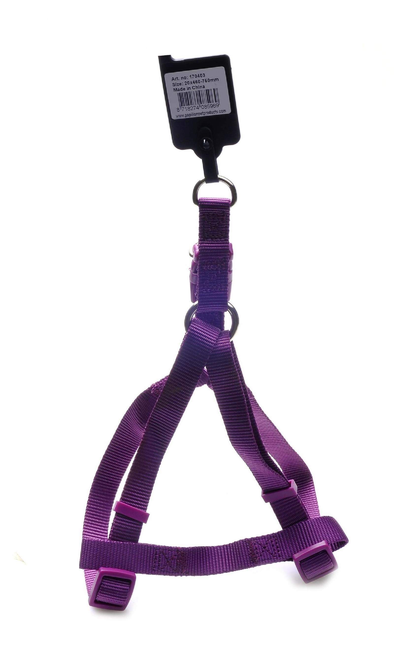 Papillon Нейлоновая шлейка 10мм-26-40см фиолетовый (Nylon harness 10 mm x 26 - 40 cm colour purple) 170401 170401 170401 0.033 кг 18551.10