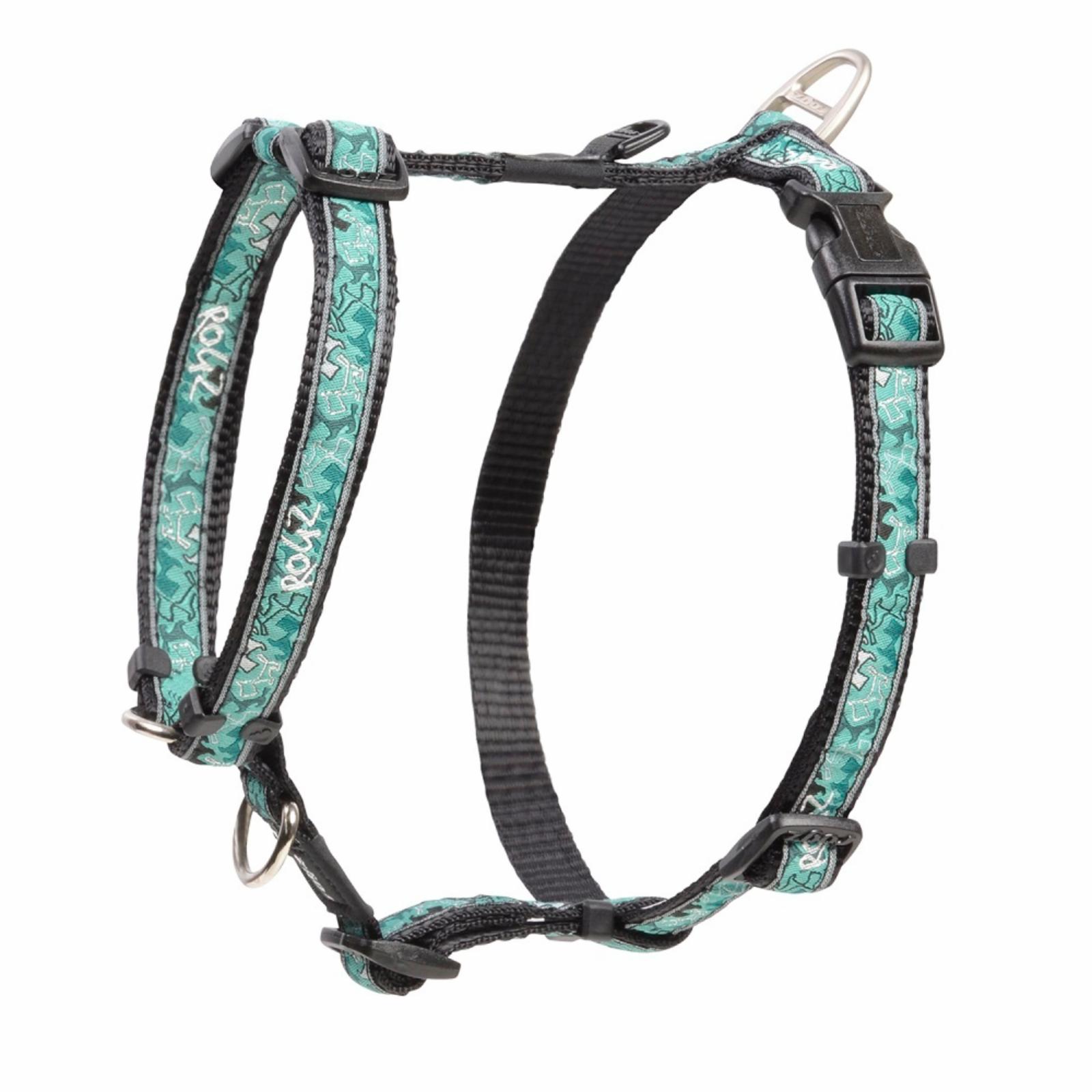 Rogz Шлейка серия Fancy dress размер M (см) ширина 1,6 см  Мятное настроение (H-HARNESS) SJ12CM 0,058 кг 38340