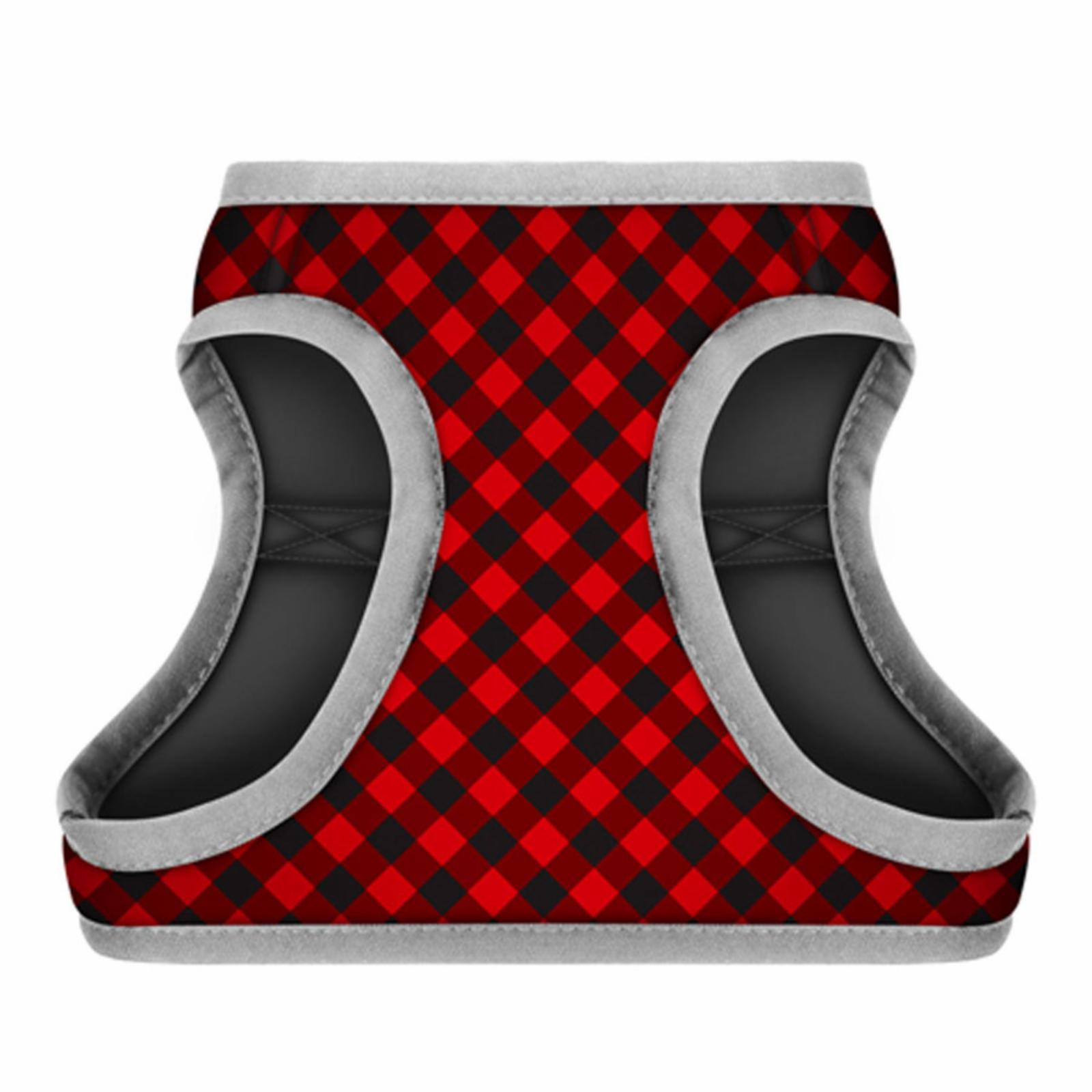 Waudog  Шлея для собак мягкая Clothes c QR паспортом рисунок Шотландка красная S1 2988 0,048 кг 56959