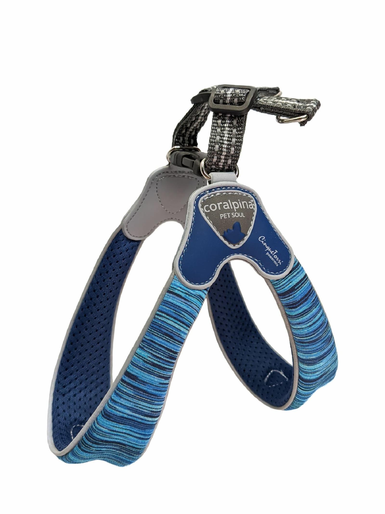Cortina Мягкая шлейка POWERMIX голубой меланж  (обхват груди 35-45 см5-6 кг) (Harness Powermix Blue MELANGE SZ 4) C120BM040 0.092 кг 56809