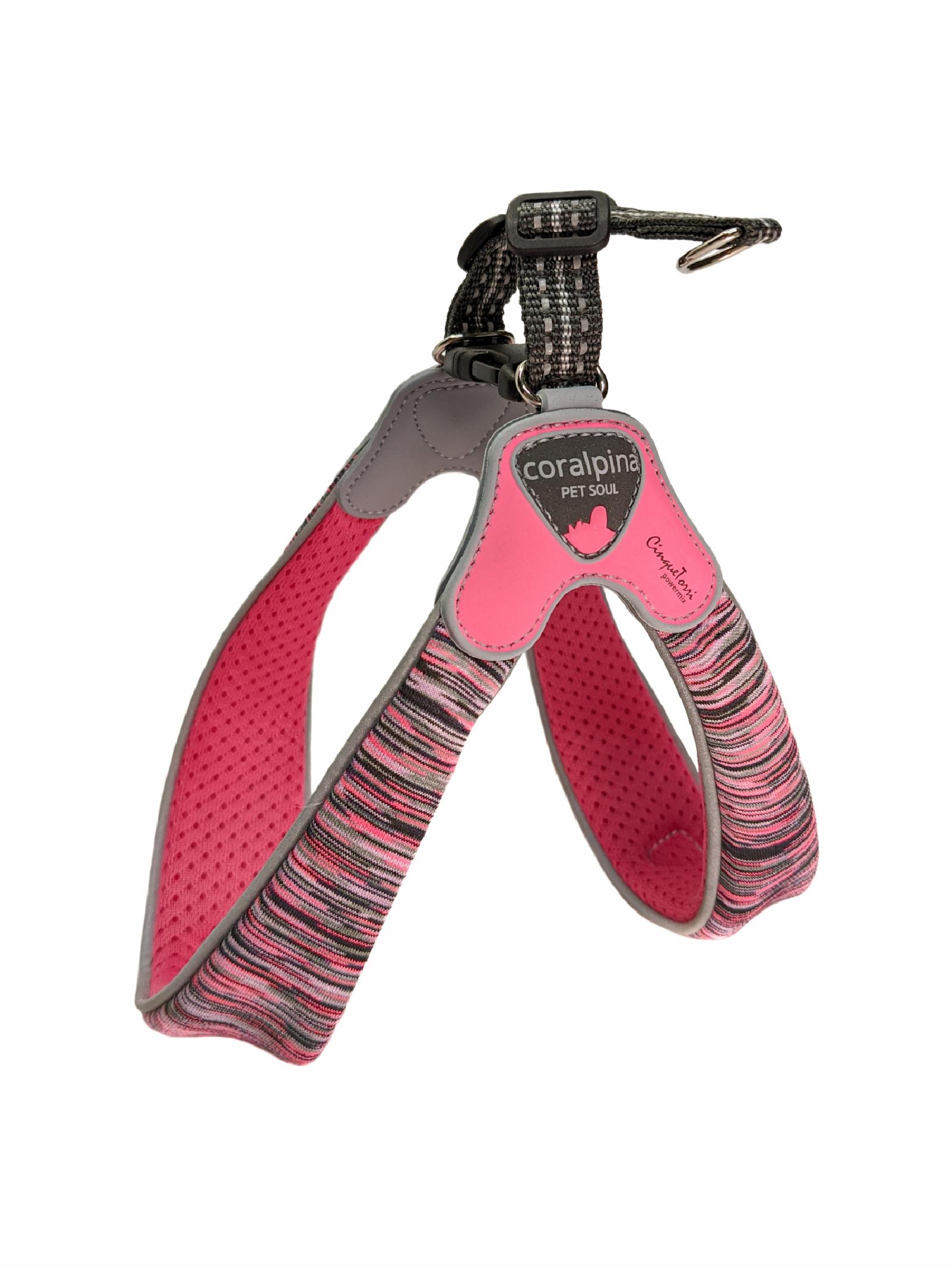 Cortina Мягкая шлейка POWERMIX розовый меланж  (обхват груди 25-35 см3-4 кг) (Harness Powermix pink MELANGE SZ 2) C120PM020 0,056 кг 56823
