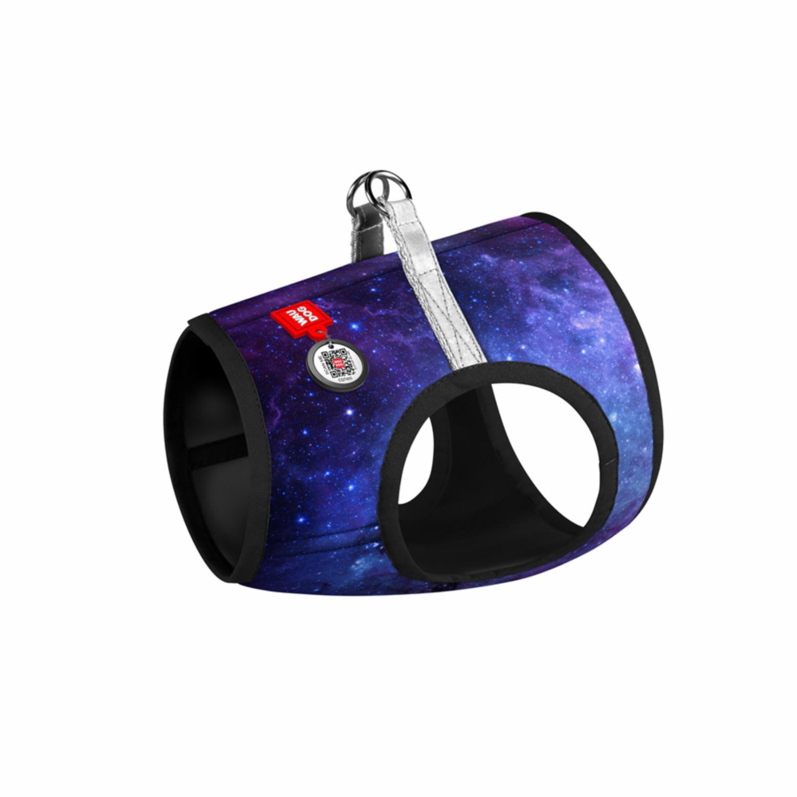 Waudog  Шлея для собак мягкая Clothes c QR-паспортом рисунок NASA21 ХS1 B 24-27 см C 18-20 cм 2901-0148 0,034 кг 56905