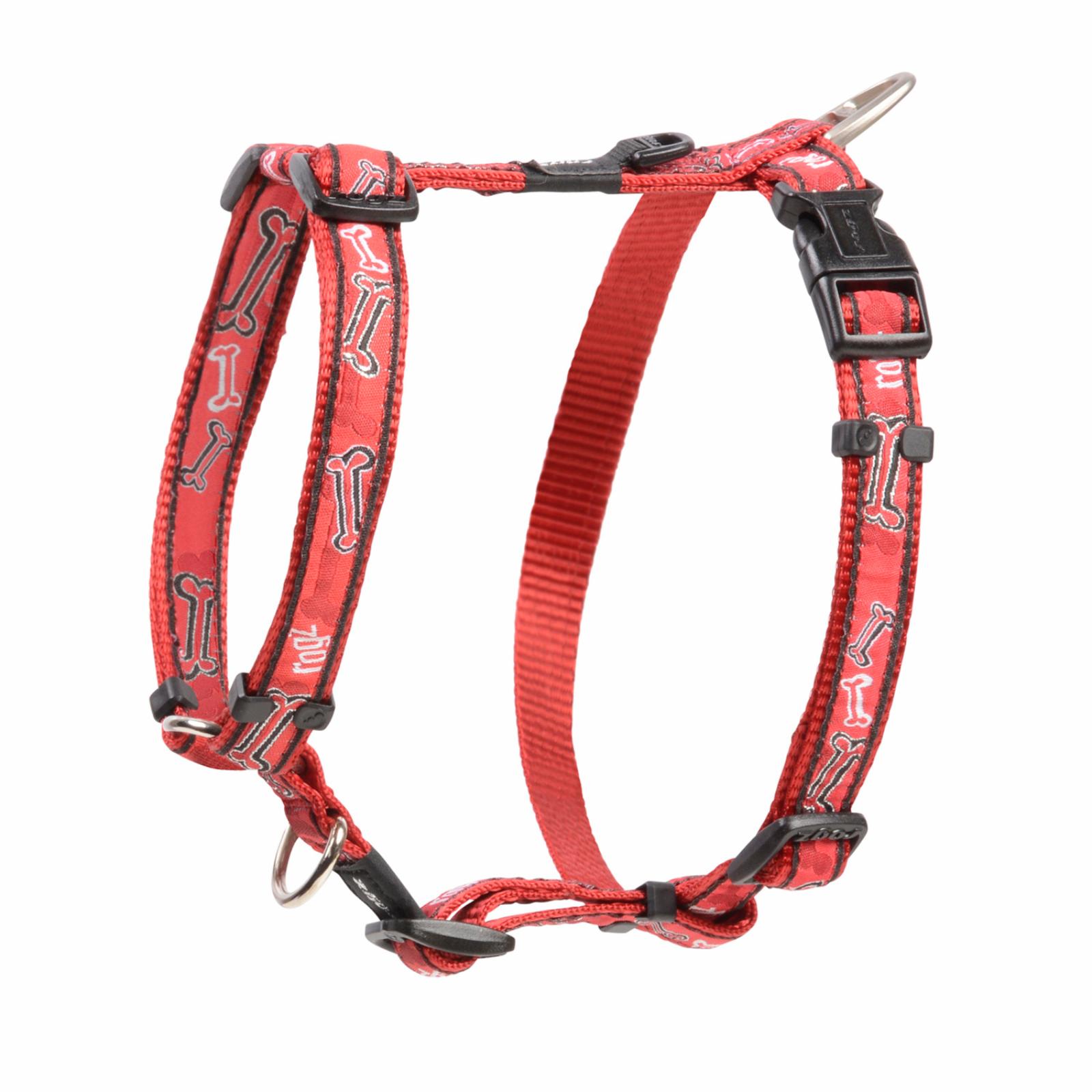 Rogz Шлейка серия Fancy dress размер M (32-52см) ширина 1,6 см  Красные косточки (H-HARNESS) SJ12CC 0,060 кг 48037