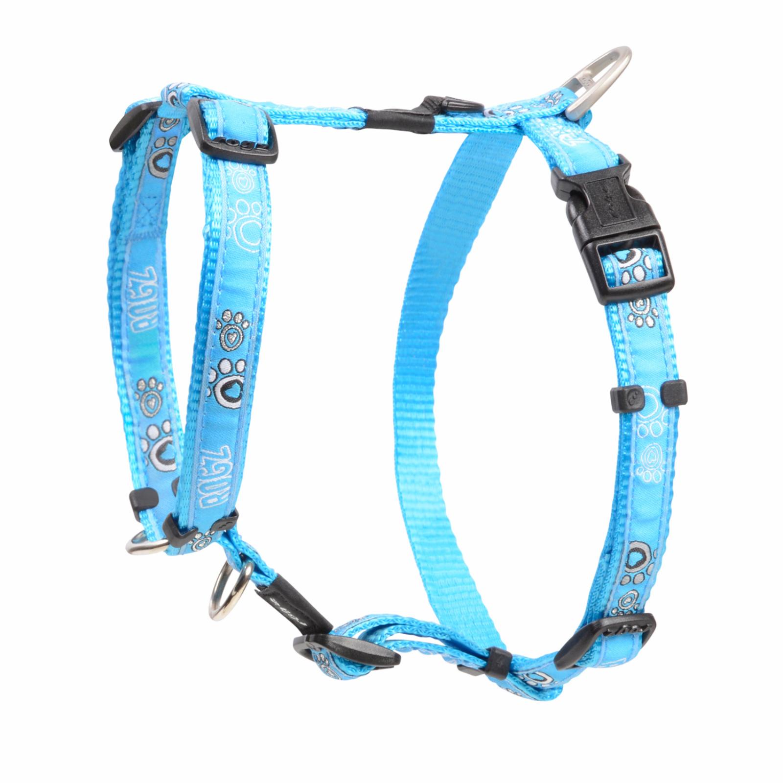 Rogz Шлейка серия Fancy dress размер S (23-37см) ширина 1,1 см  Бирюзовая лапка (H-HARNESS) SJ01CG 0,030 кг 48603