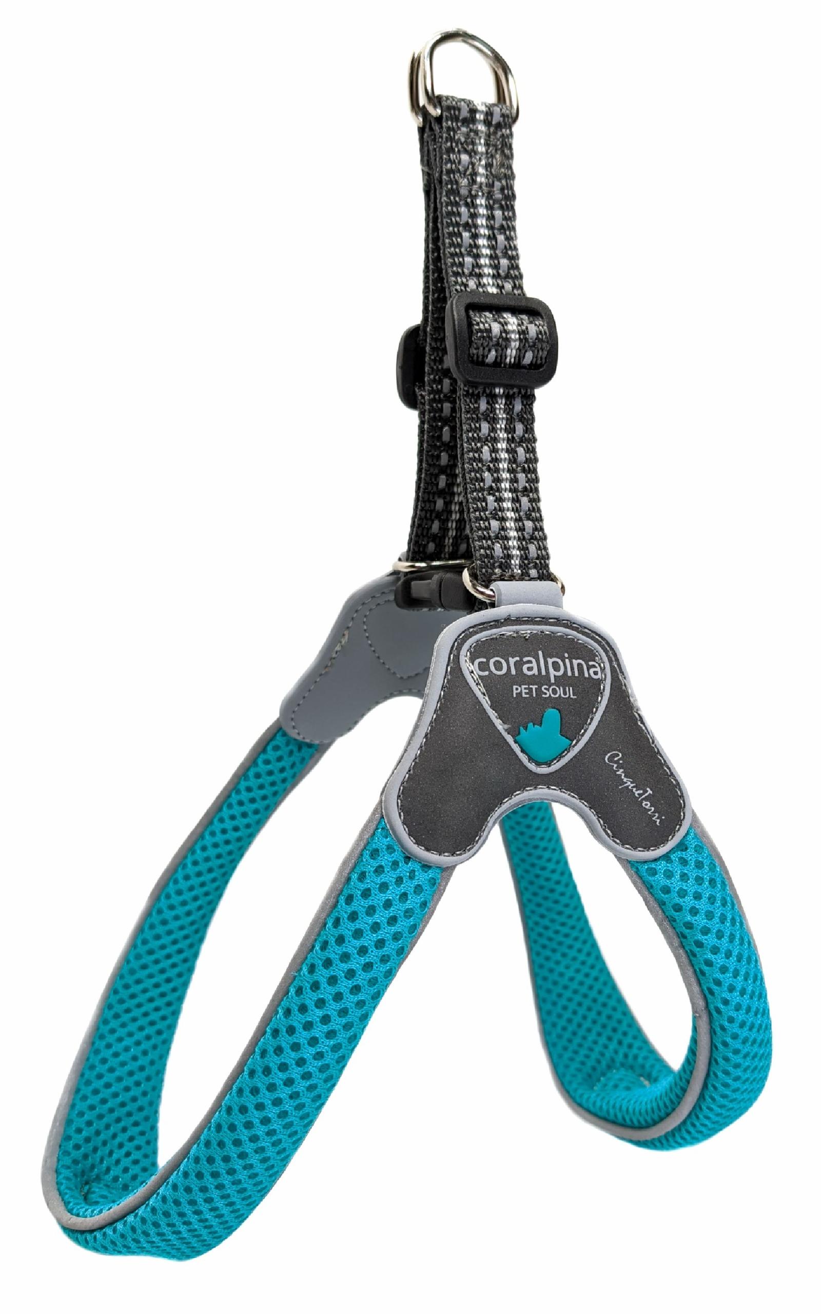 Cortina Мягкая шлейка Супер Комфорт бирюзовый (обхват груди 50-60 см10-18 кг)  (Harness CINQUETORRI TURQUESE SZ7) C100TU070 0.120 кг 48362