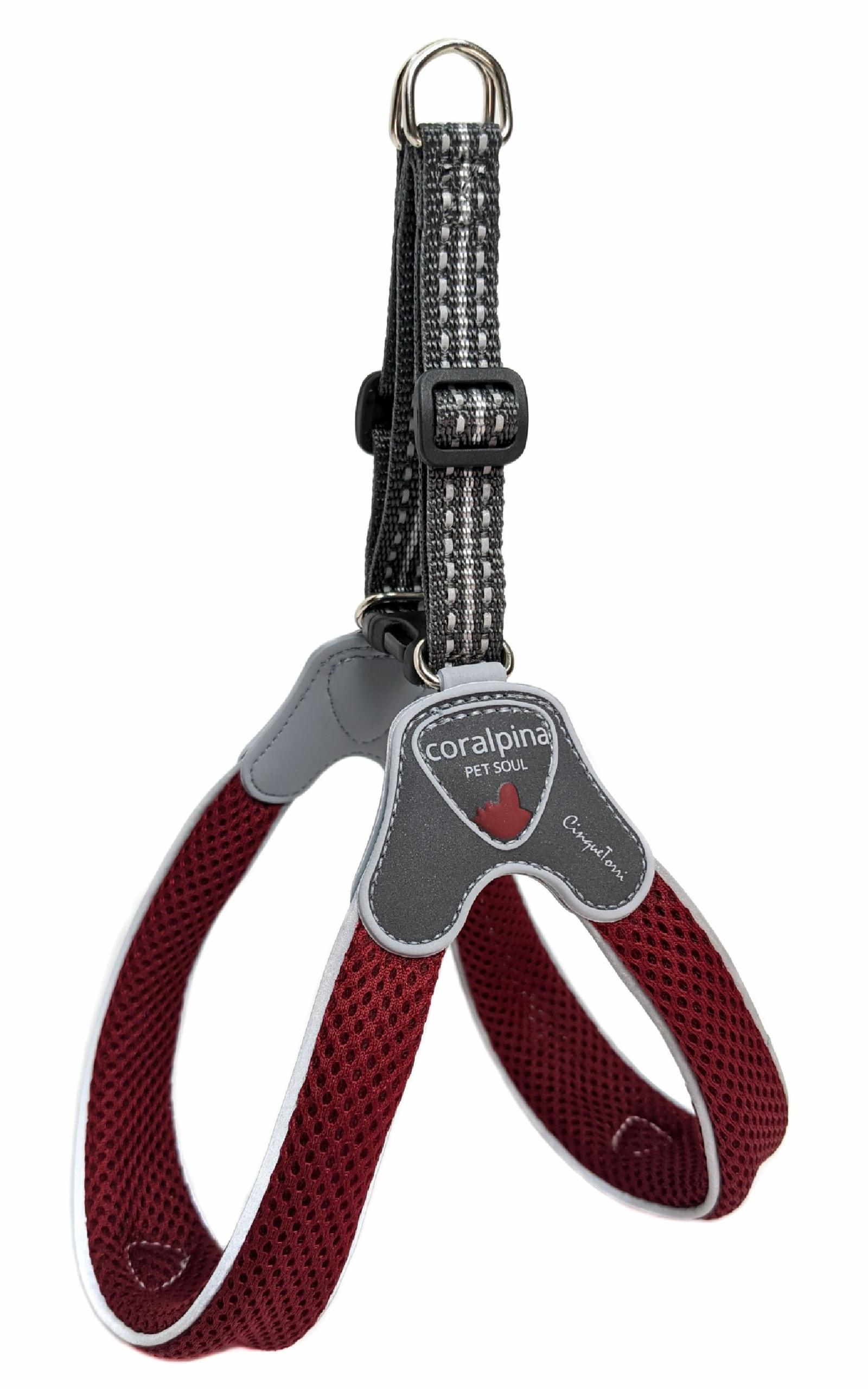 Cortina Мягкая шлейка Супер Комфорт винный (обхват груди 50-60 см10-18 кг)  (Harness CINQUETORRI RED WINE SZ7) C100RW070 0.120 кг 48354