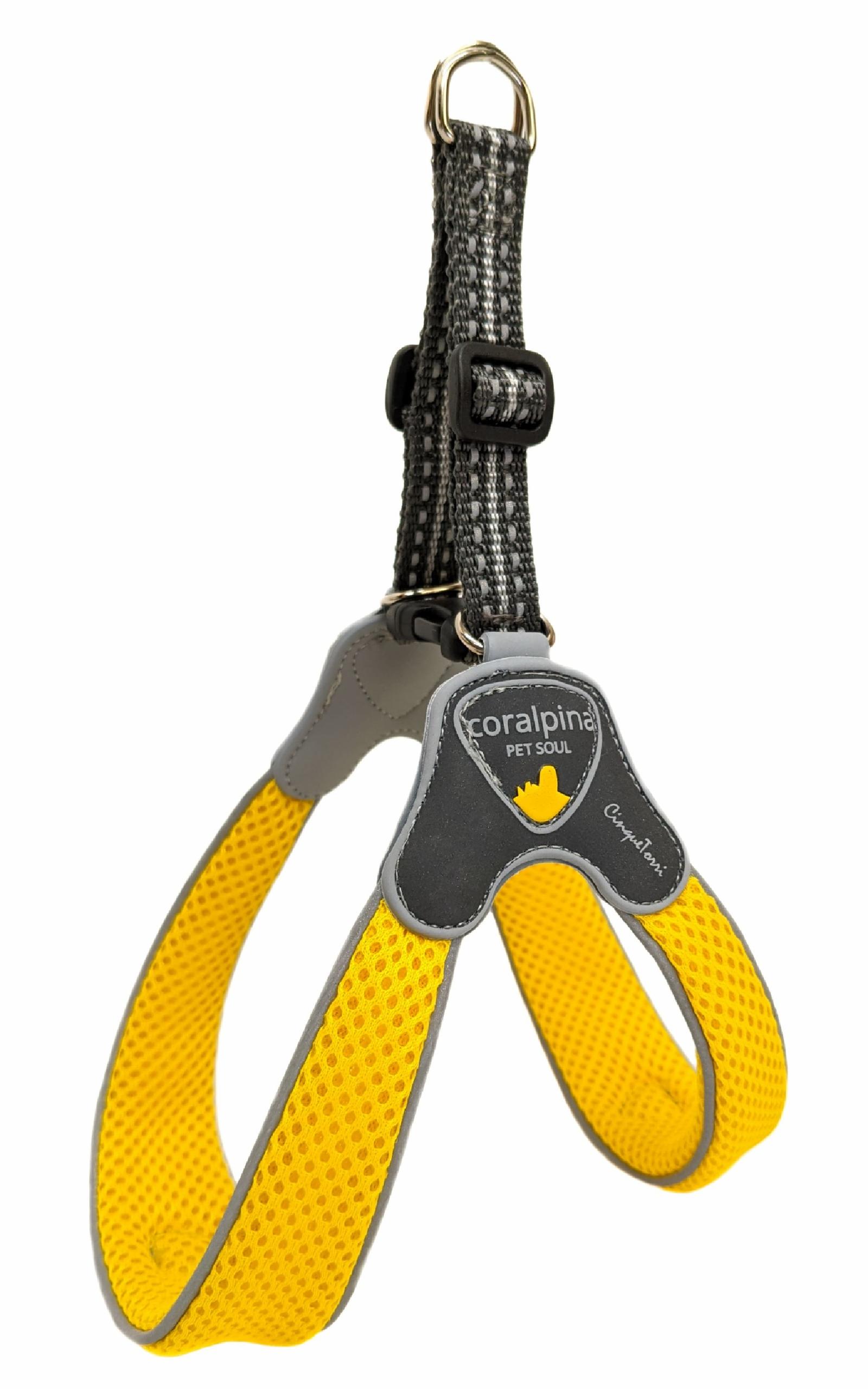Cortina Мягкая шлейка Супер Комфорт желтая (обхват груди 40-50 см6-8 кг)  (Harness CINQUETORRI YELLOW SZ5) C100YE050 0,095 кг 48376