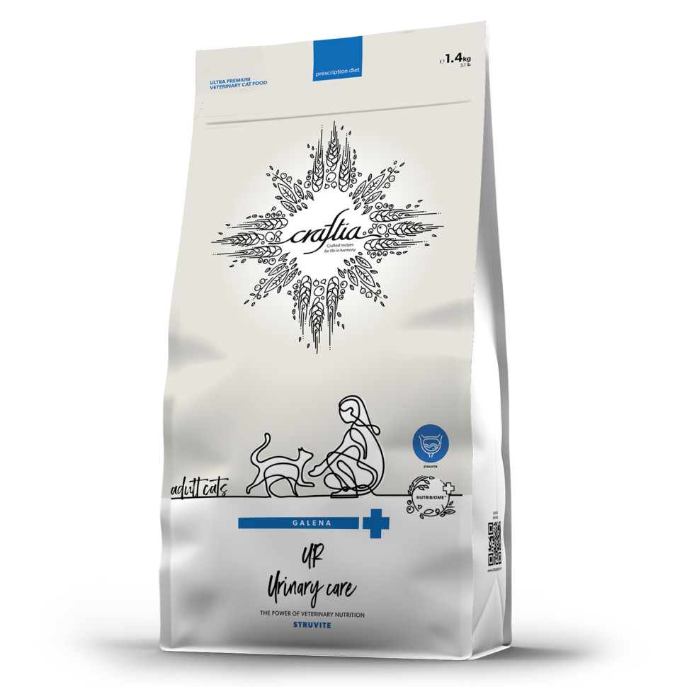 Ветеринарная диета CRAFTIA GALENA CAT URINARY CARE Уринари для кошек для растворения струвитных камней 4,5 кг, GAL5427955
