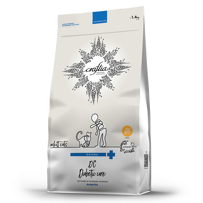     [36898] Ветеринарная диета CRAFTIA GALENA CAT DIABETIC CARE Диабетик для кошек при сахарном диабете 1,4 кг, 36898, 30001001569