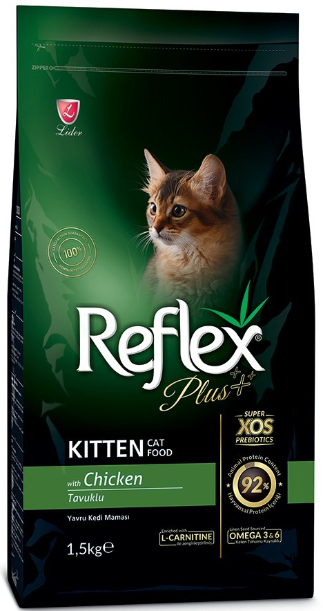 REFLEX PLUS Kitten Food Chicken 1,5 кг сухой корм для котят с курицей 1х12, 87006