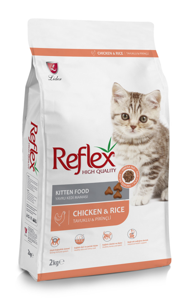 REFLEX Kitten Food Chicken and Rice 2 кг сухой корм для котят с курицей и рисом 1х12, 86981