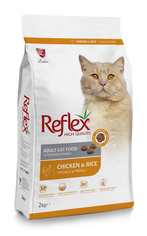 REFLEX Adult Cat Food Chicken and Rice 2 кг сухой корм для кошек с курицей и рисом 1х12, 86983