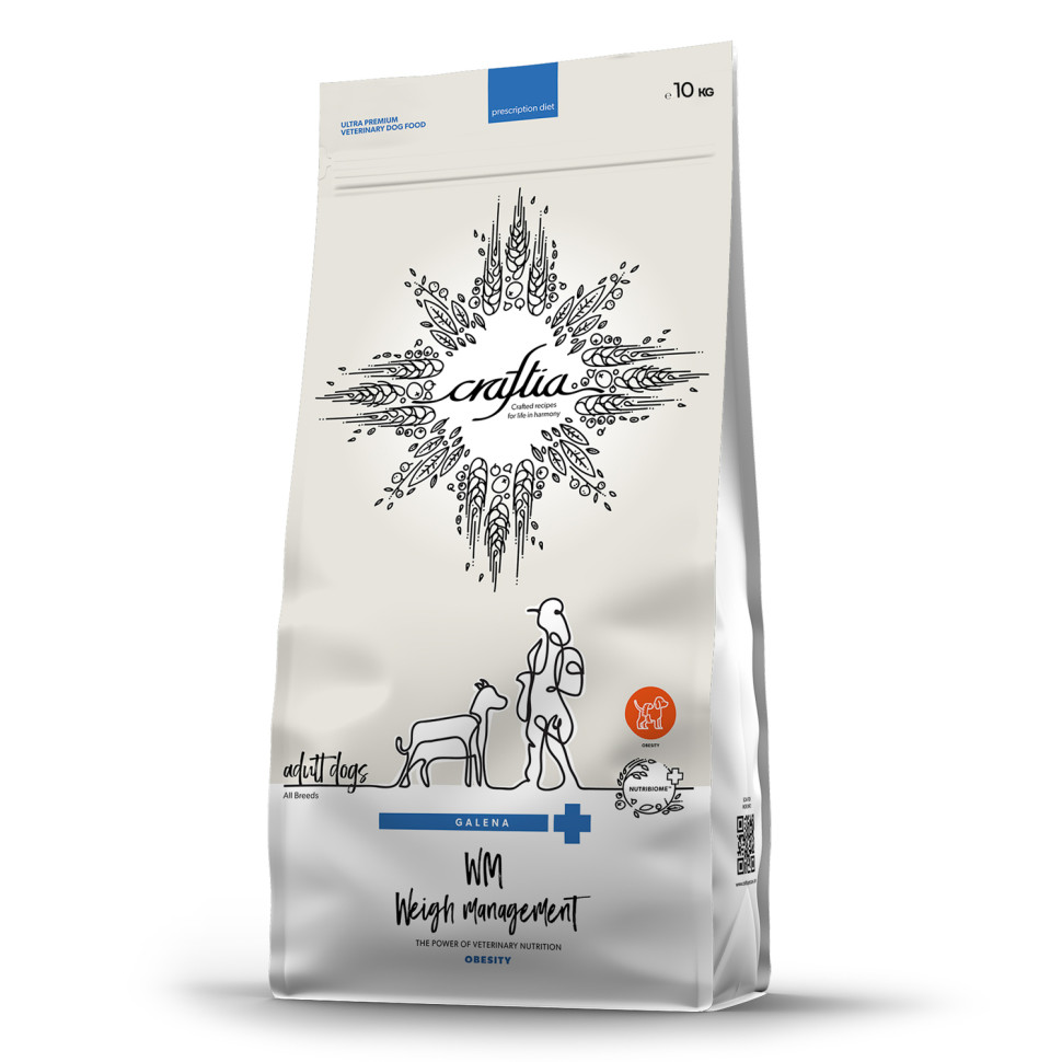 Ветеринарная диета CRAFTIA GALENA DOG WEIGHT MANAGEMENT (Obesity) Вейт Менеджмент (Обесити) для собак при избыточном весе 10 кг, GAL5428501