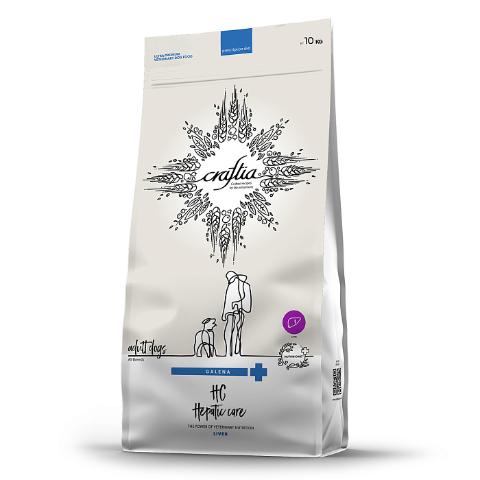 Ветеринарная диета CRAFTIA GALENA DOG HEPATIC CARE Гепатик для собак при заболеваниях печени 10 кг, GAL5428204