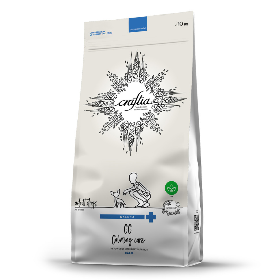 Ветеринарная диета CRAFTIA GALENA DOG CALMING CARE Калминг для собак при стрессовых ситуациях 10 кг, GAL5428105