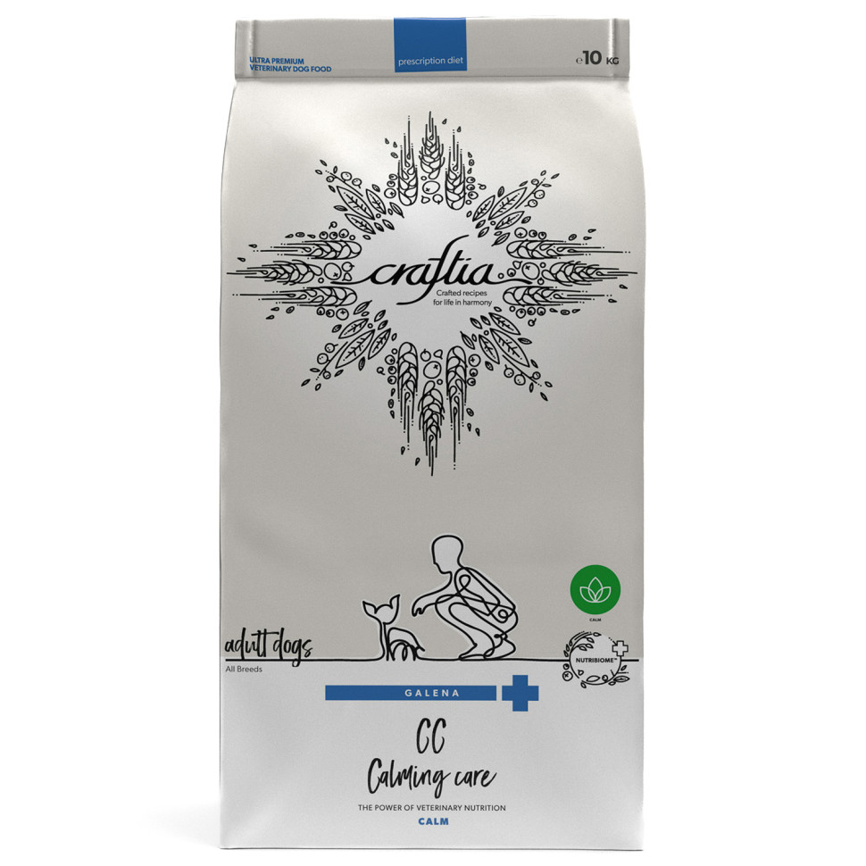 Ветеринарная диета CRAFTIA GALENA DOG CALMING CARE Калминг для собак при стрессовых ситуациях 10 кг, GAL5428105