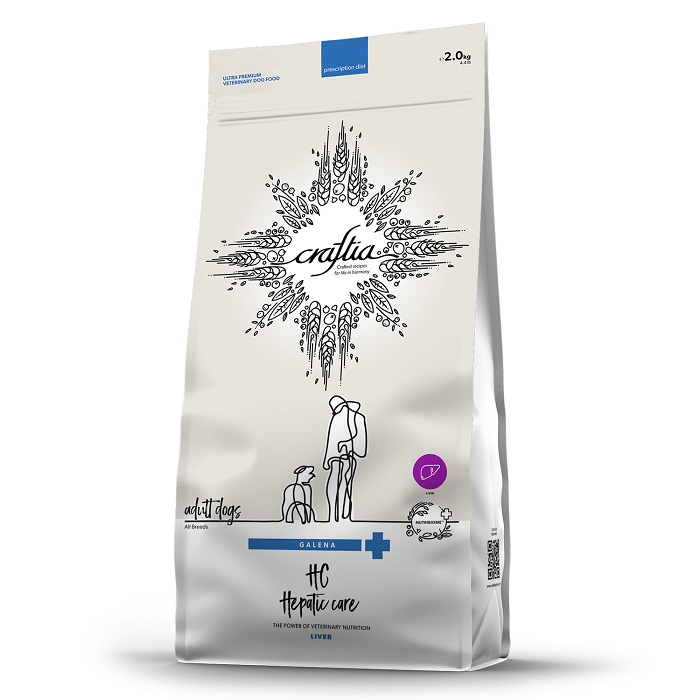     [36908] Ветеринарная диета CRAFTIA GALENA DOG HEPATIC CARE Гепатик для собак при заболеваниях печени 2 кг, 36908
