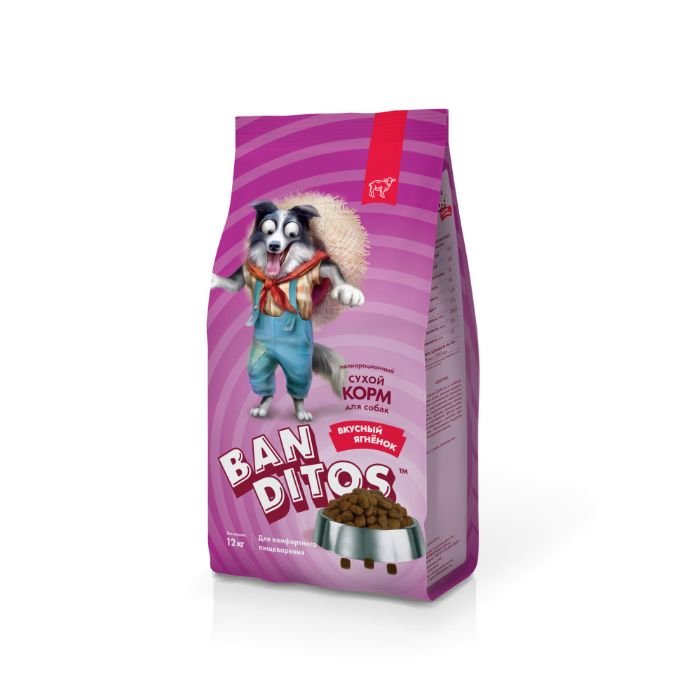 BANDITOS ВКУСНЫЙ ЯГНЕНОК взр.собак 12кг, NDD04-1-12000, 7001001573
