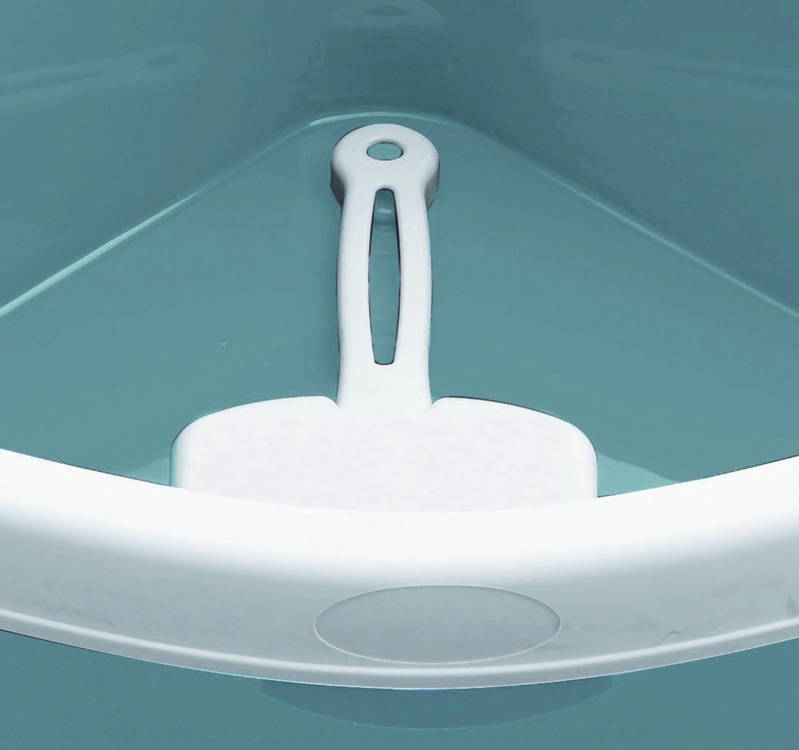 Stefanplast Туалет угловой Sprint Corner с рамкой и совочком синий 40*56*14см (TOILETTE SPRINT CORNER BLU ACCIAIOBIANCO) 96612 96612 0.602 кг 48705
