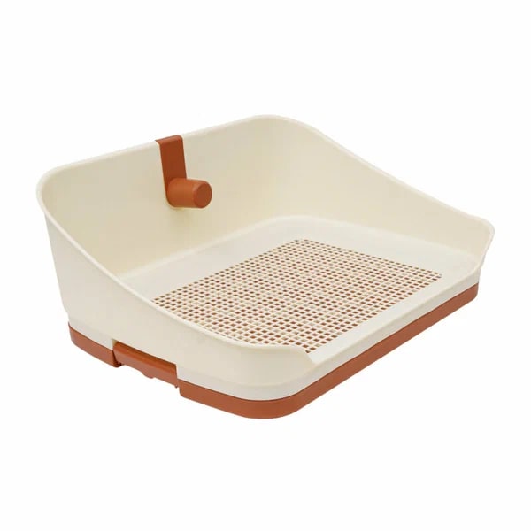     [35700] Туалет лоток для собак с высоким бортом и боковым столбиком ZooOne (S) 51х38х21 см (КОРИЧНЕВЫЙ), 35700