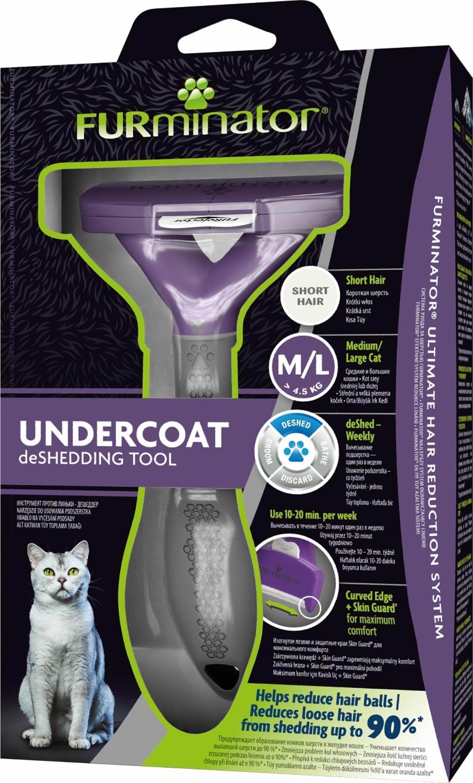FURminator Фурминатор ML для больших Кошек c короткой шерстью 141259 0.226 кг 37068